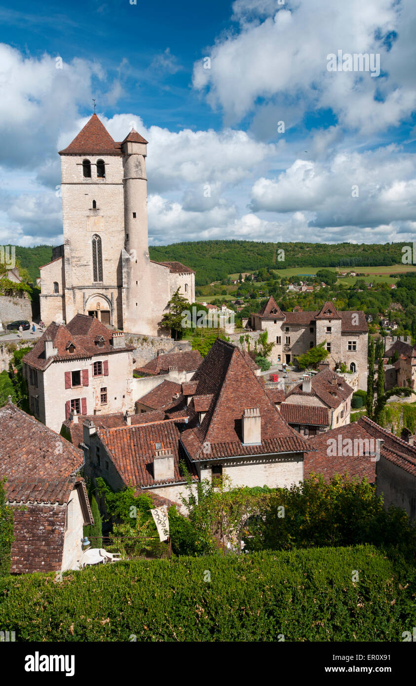 Francia, Quercy, lotto (46), Saint-Cirq-Lapopie village // Quercy, lotto (46), village de Saint-Cirq-Lapopie Foto Stock