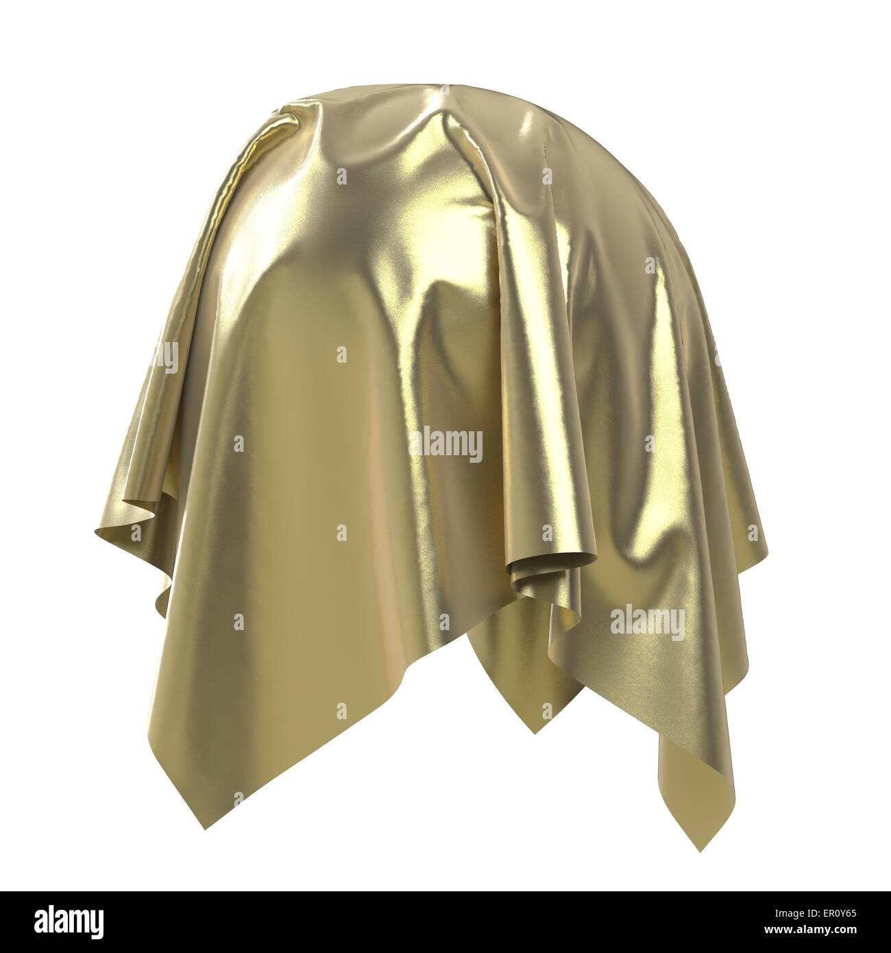 Campo coperto con golden tessuto lucido Foto Stock