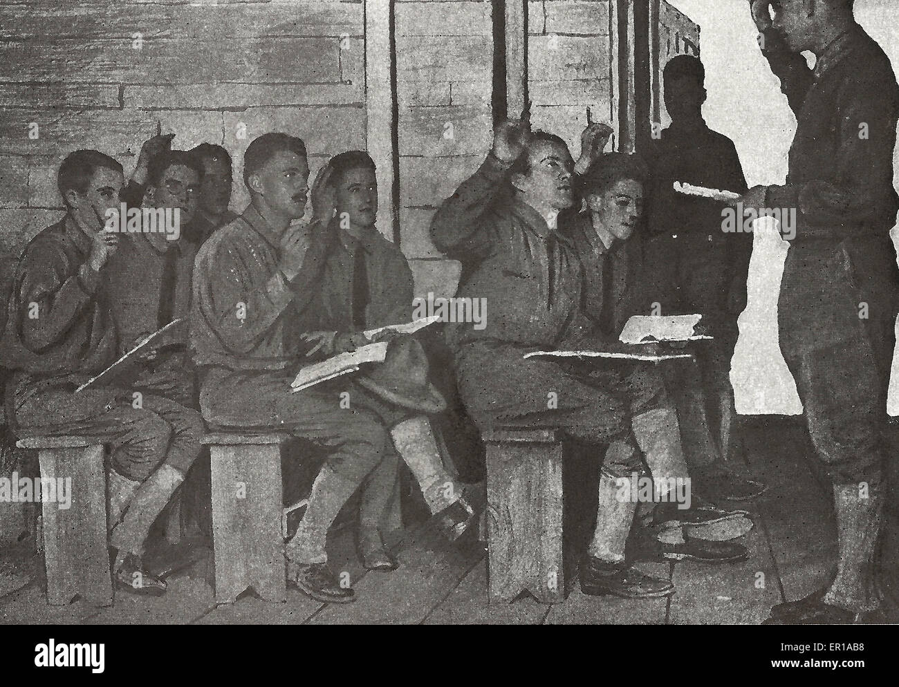 Aule di Formazione di base - USA I Guerra Mondiale, circa 1917 Foto Stock