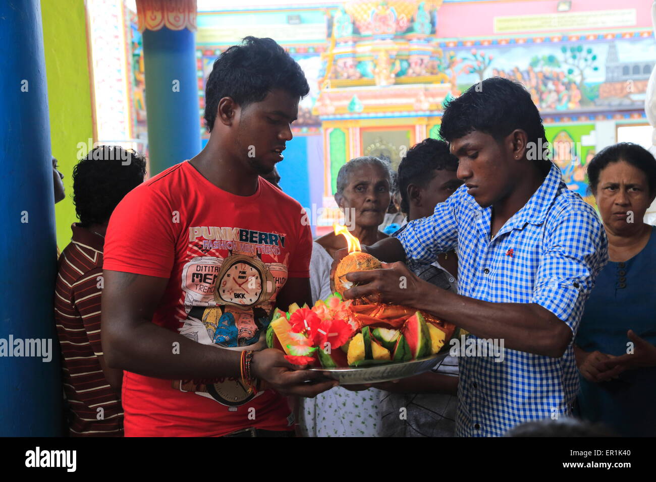 Kovil Koneswaram tempio indù, Trincomalee, Sri Lanka, Asia Foto Stock