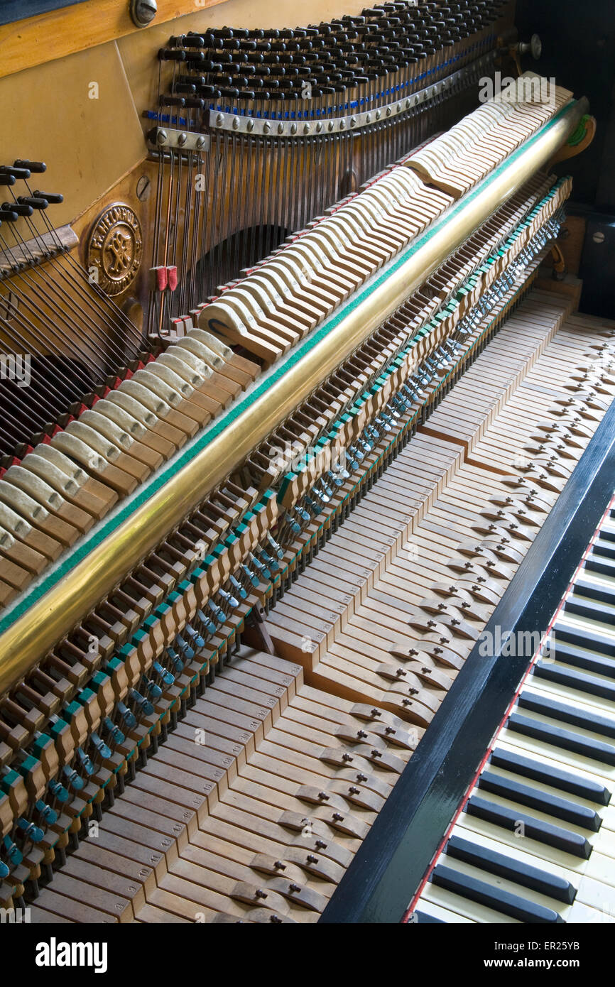 L'Europa, Germania, aperto pianoforte del produttore, Helmholz fabbricato nei primi anni del XX secolo. Euopa, Deutschland, geoeff Foto Stock