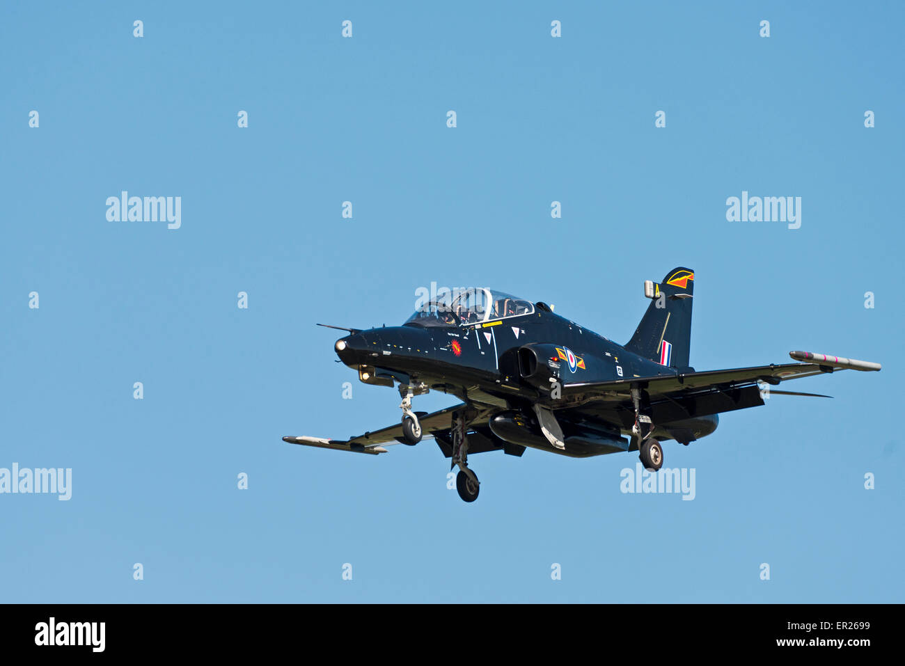 T2 getto rapido Raf Valley Anglesey North Wales UK Flying Training Wheels arriva giù Foto Stock