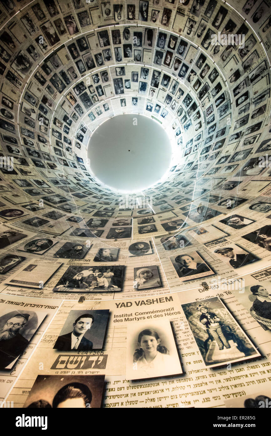 La Sala dei Nomi al Memoriale dell Olocausto Yad Vashem a Gerusalemme, Israele, 12 maggio 2015. Foto: Michael Kappeler/dpa Foto Stock