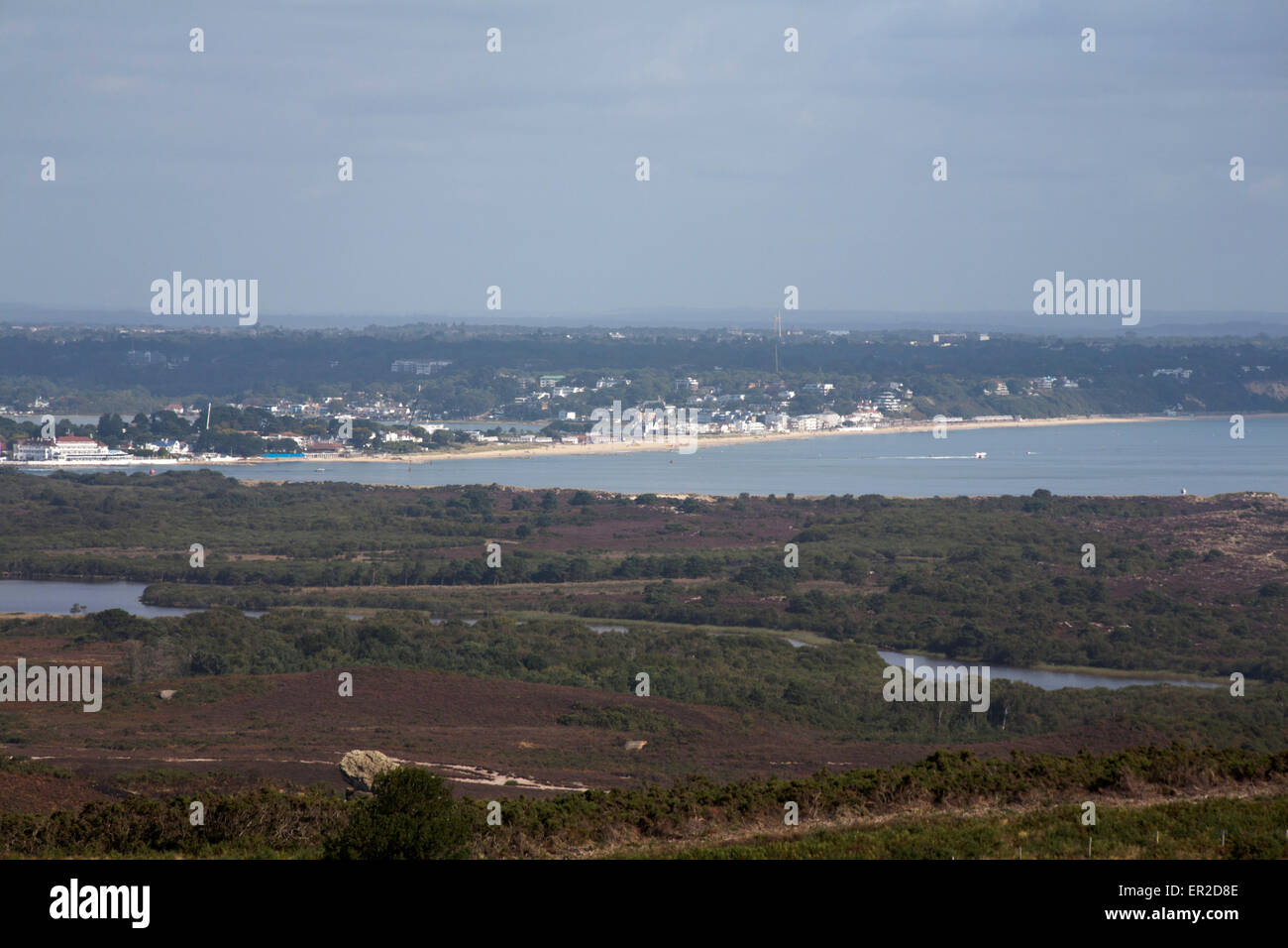 Il porto di Poole Poole Bay barene Poole e Studland dal vicino a nove Barrow all isola di Purbeck Dorset Inghilterra Foto Stock