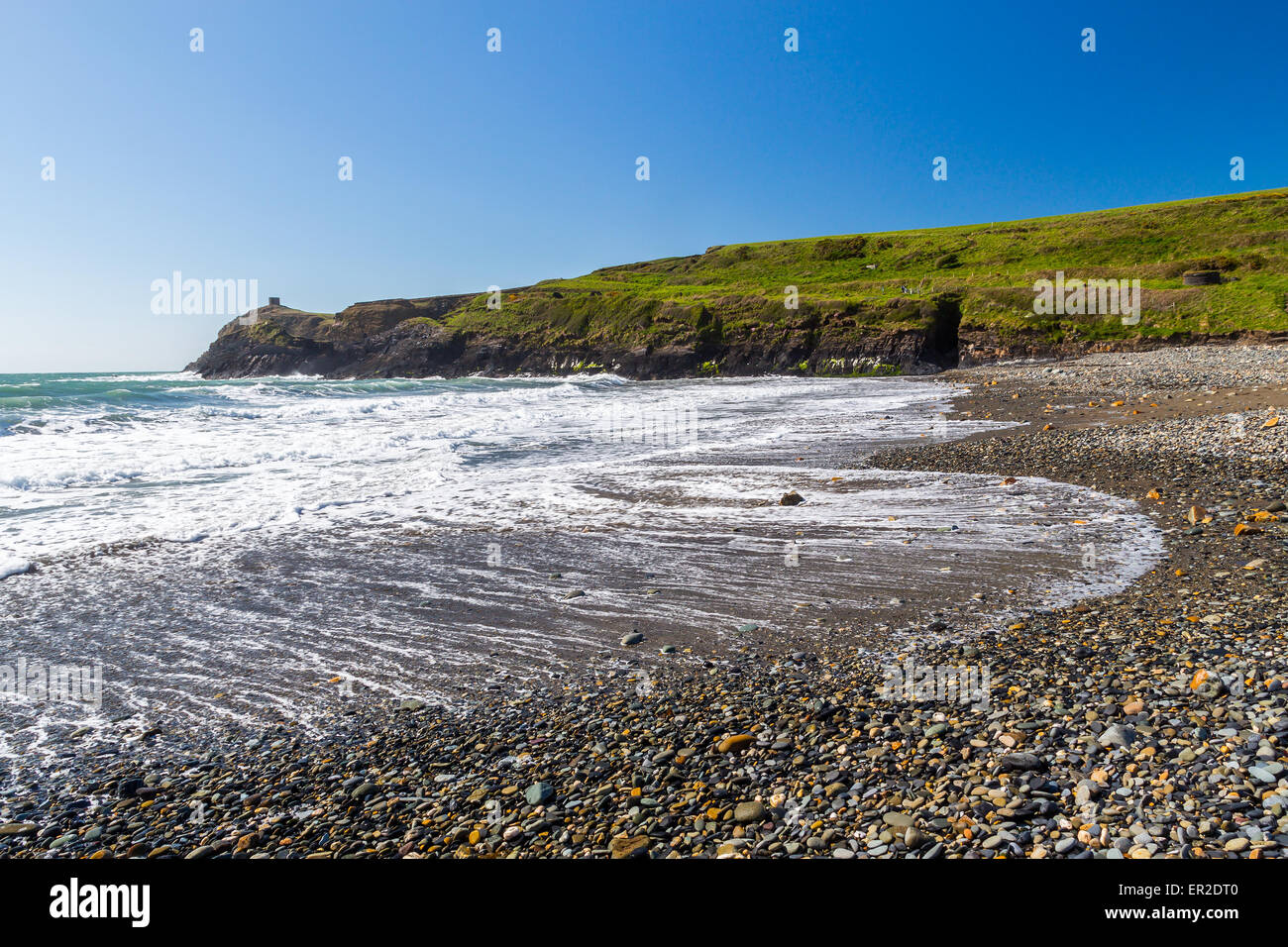 Abereiddy Beach su Il Pembrokeshire Coast of Wales UK Europa Foto Stock