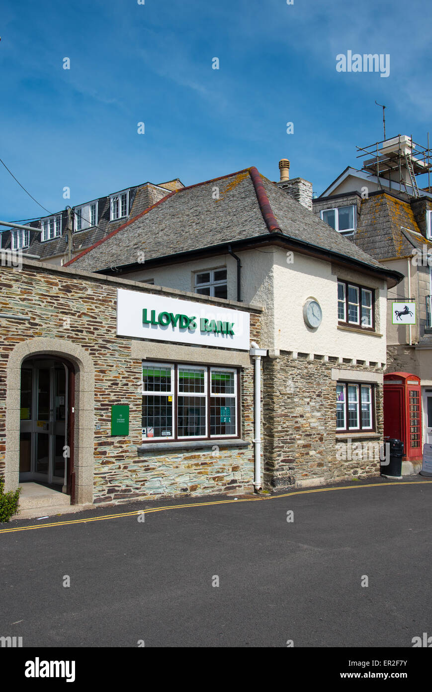 Lloyds Bank filiale a St Mawes, Cornwall. Foto Stock