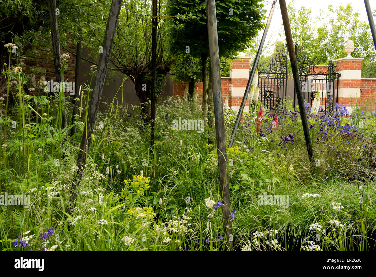 Il lascito vivente giardino al Chelsea Flower Show di Londra, Regno Unito Foto Stock
