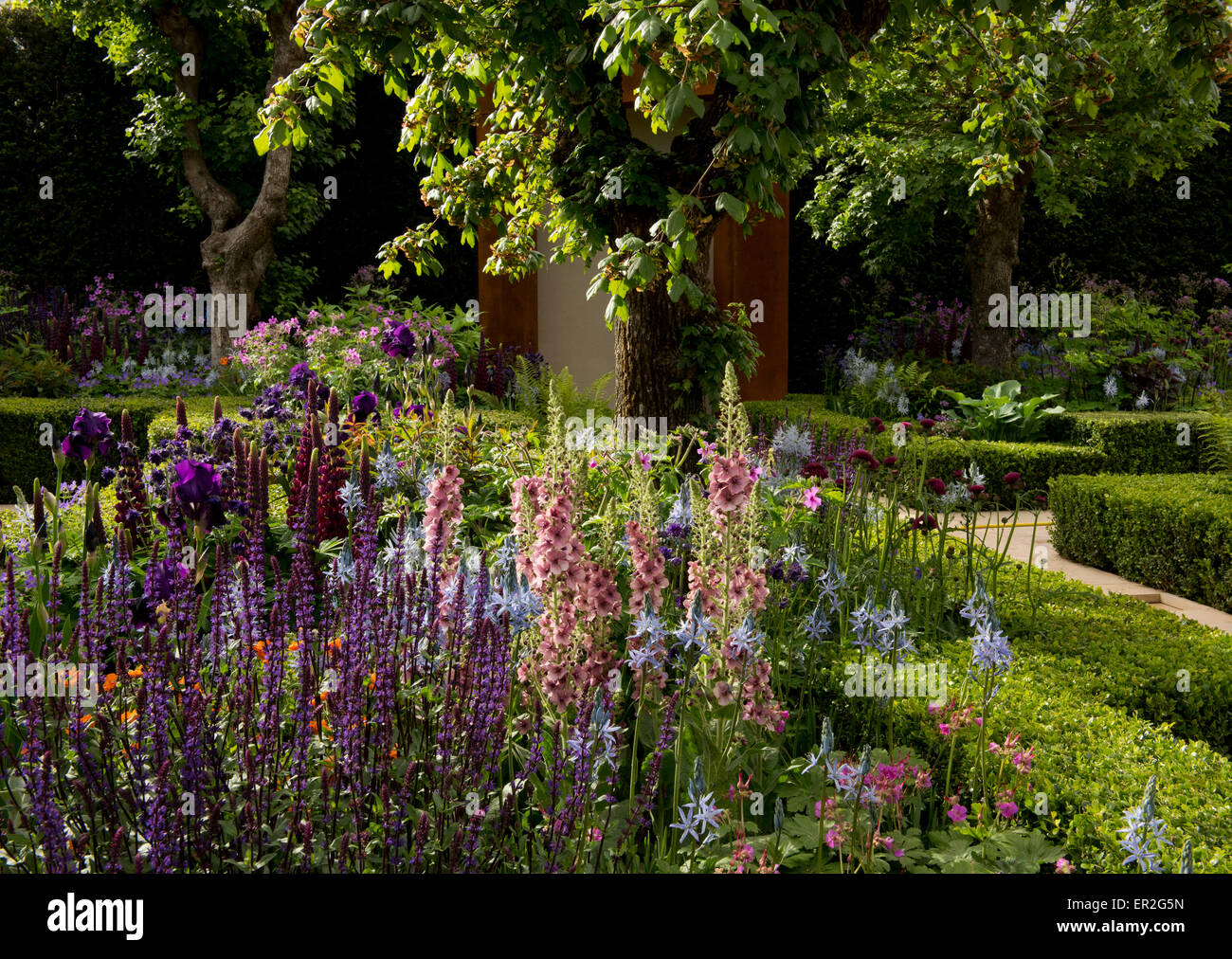 La Morgan Stanley Città Sane giardino disegnato da Chris Beardshaw e vincitore di una medaglia d oro al Chelsea Flower Show 2015 Foto Stock