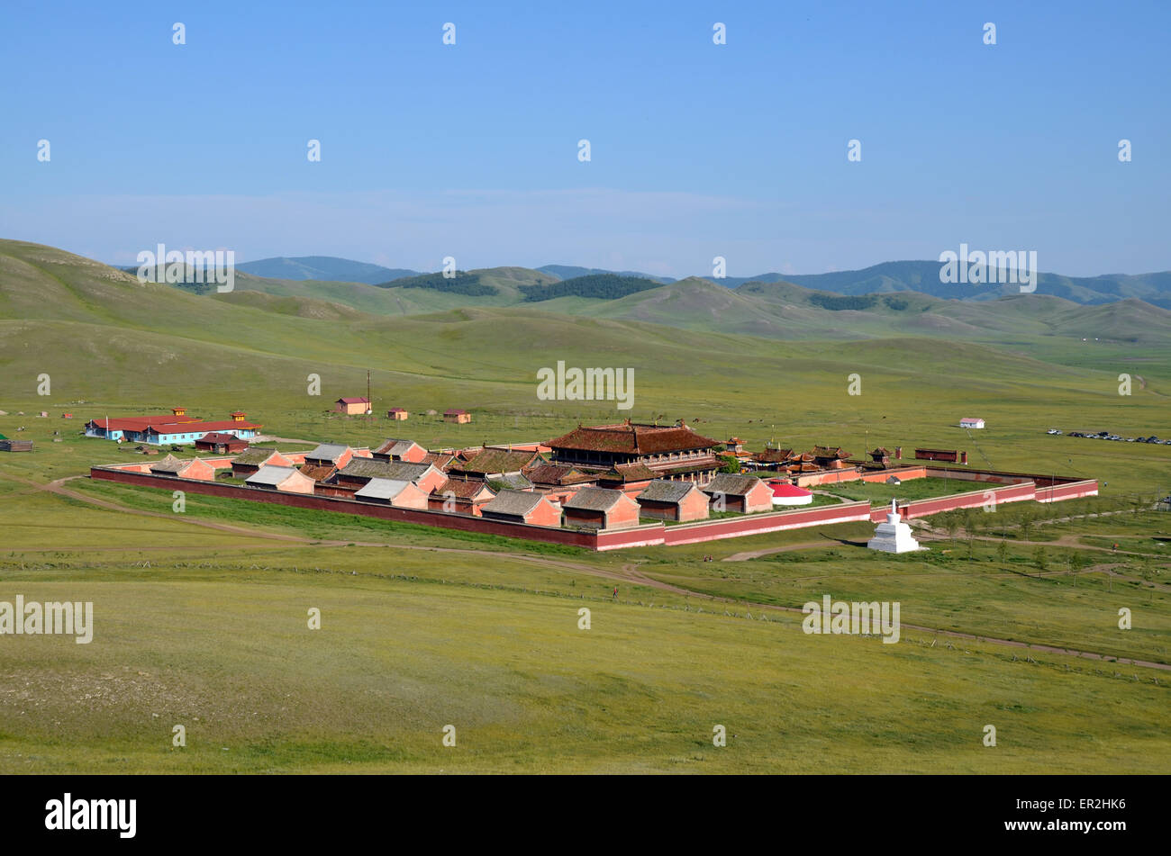 Il monastero di Amarbayasgalant nel nord della Mongolia, Selenge provincia. Foto Stock