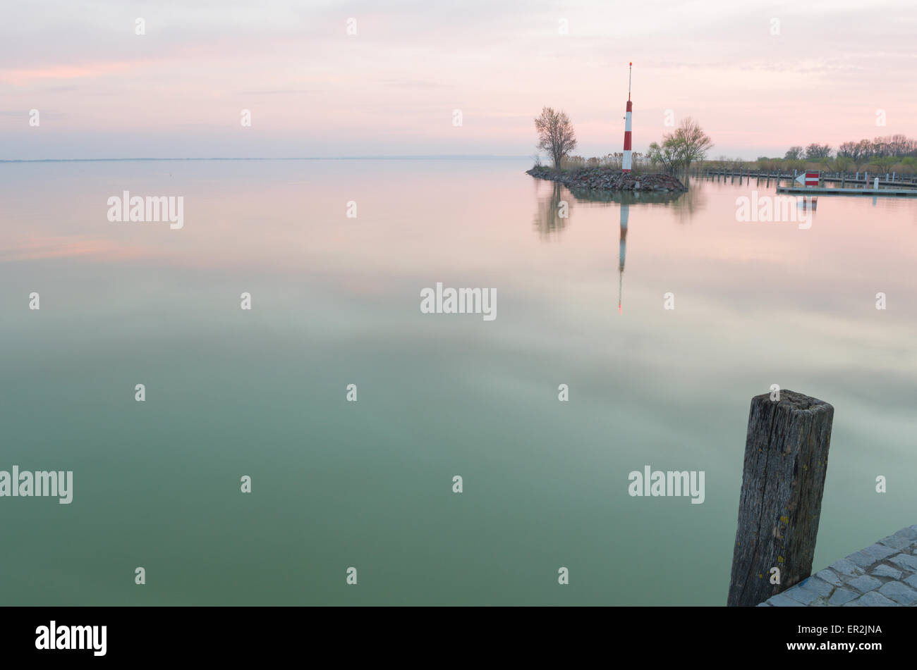 Allarme tempesta di Torre del Lago Balaton a Badacsony, Ungheria Foto Stock