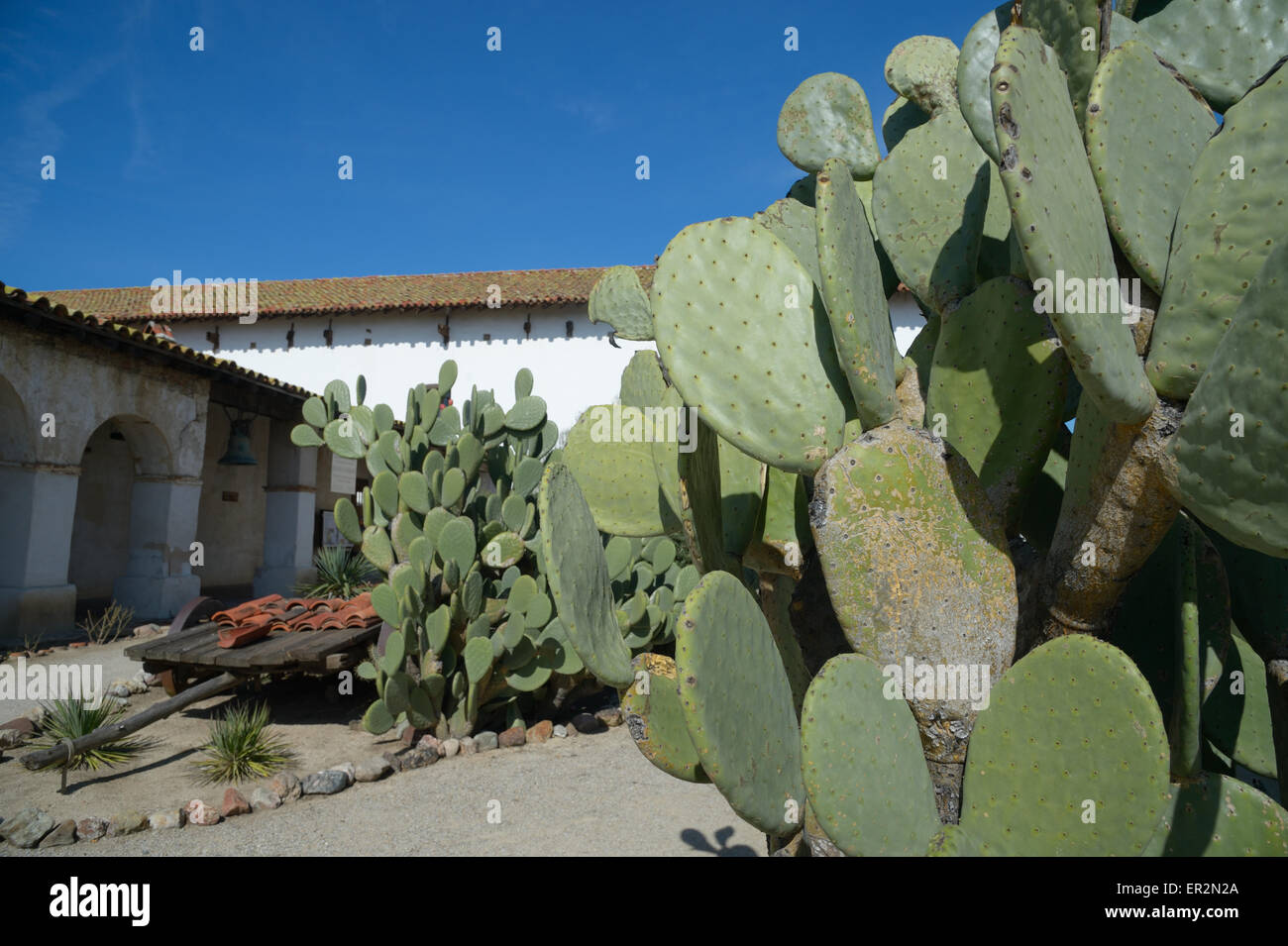 La storica Missione San Miguel Arcángel, San Miguel CA Foto Stock