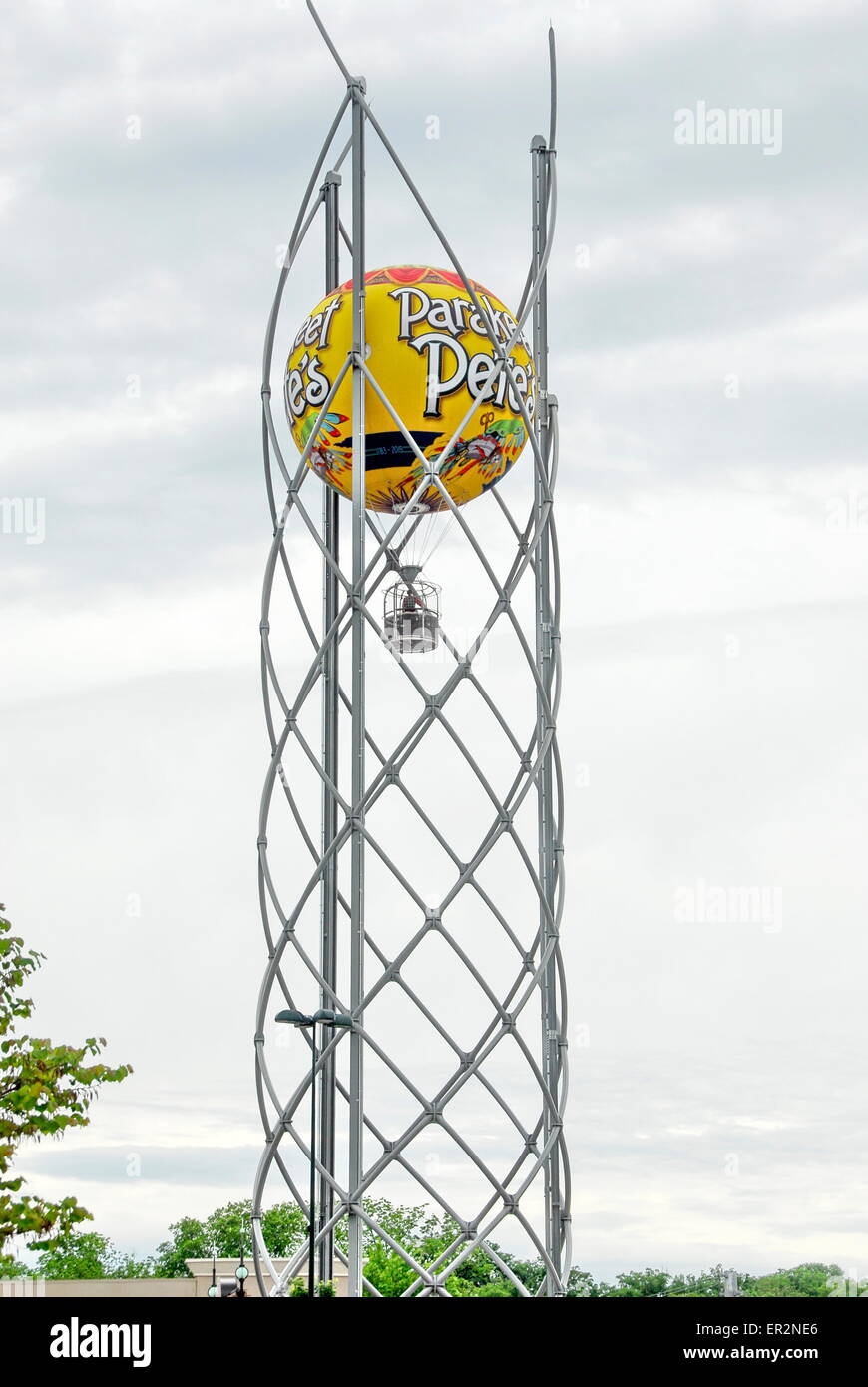 Parrocchetto Pete della Balloon ride di Branson Landing di Branson, Missouri Foto Stock