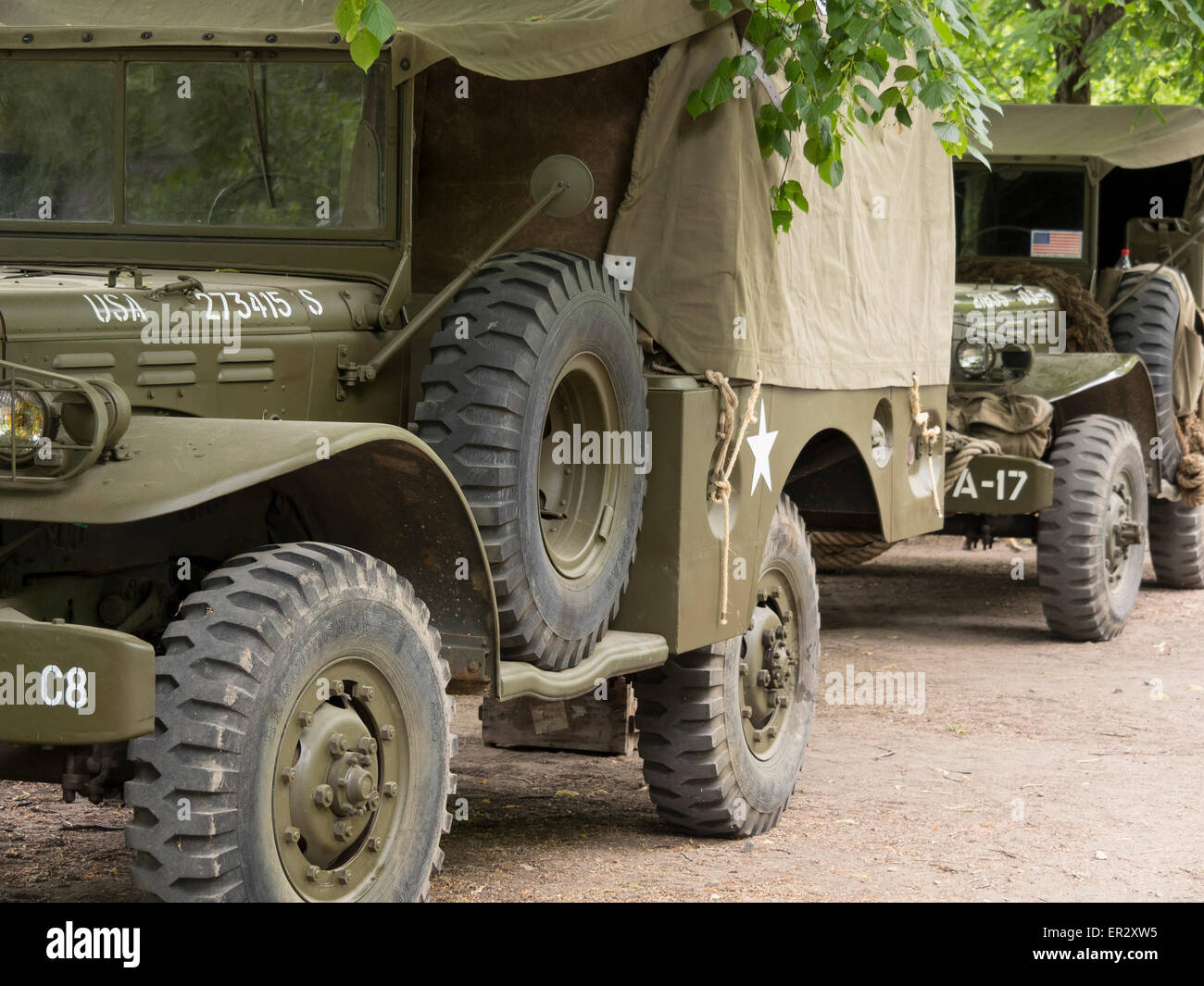 Noi veicoli militari (seconda Guerra Mondiale). Foto Stock