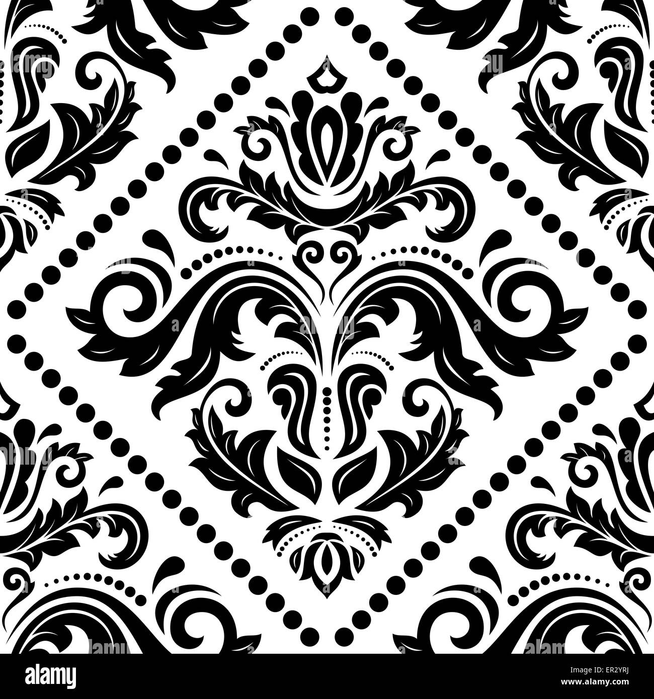 Damasco Pattern senza giunture Foto Stock