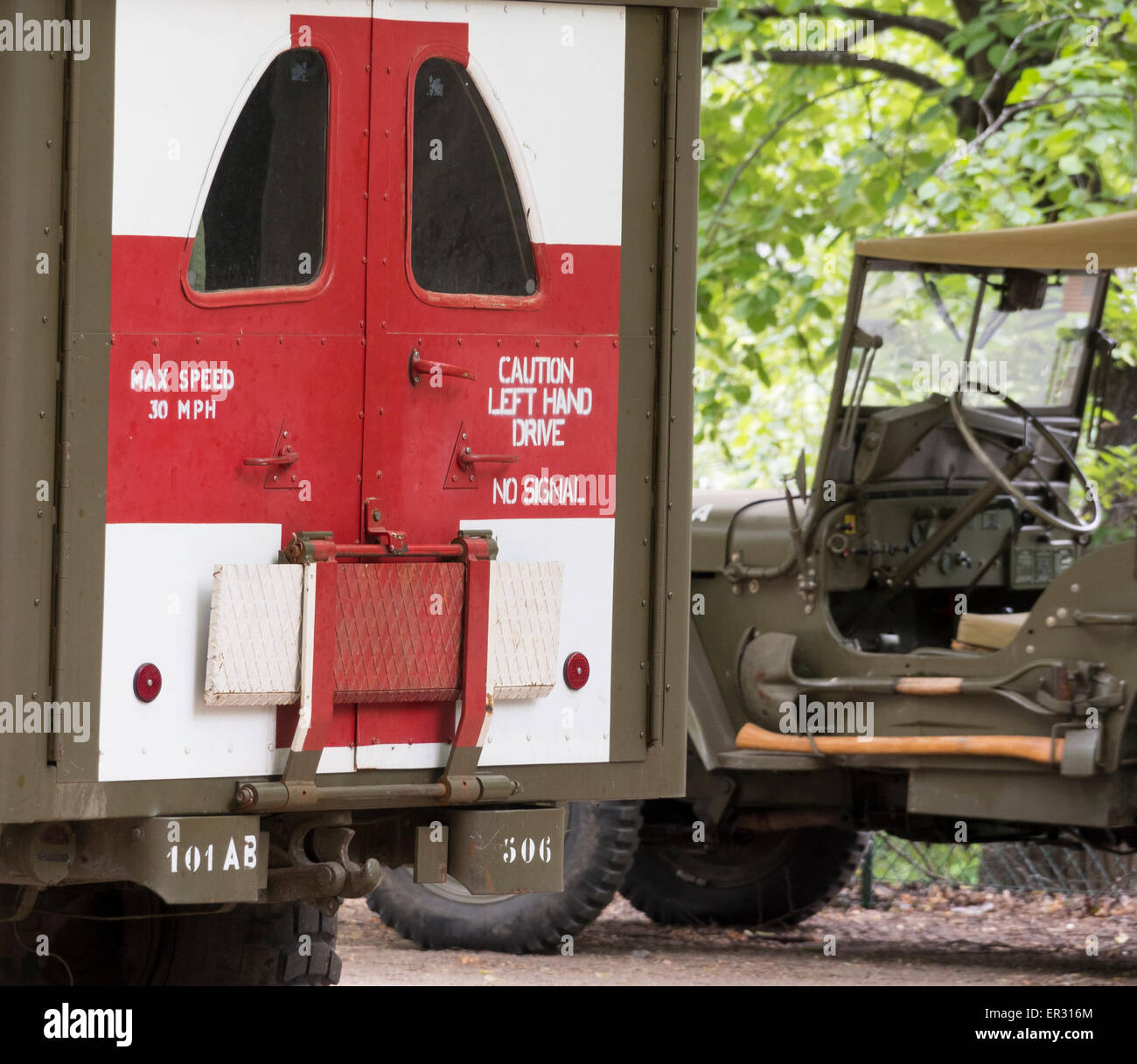 Ambulanza militare (seconda Guerra Mondiale). Foto Stock