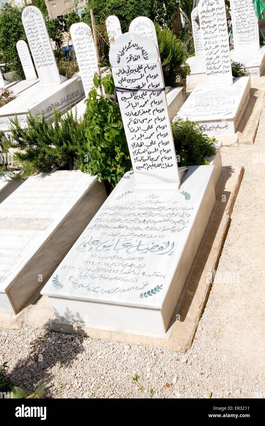Le tombe dei combattenti iracheni in Siria Foto Stock