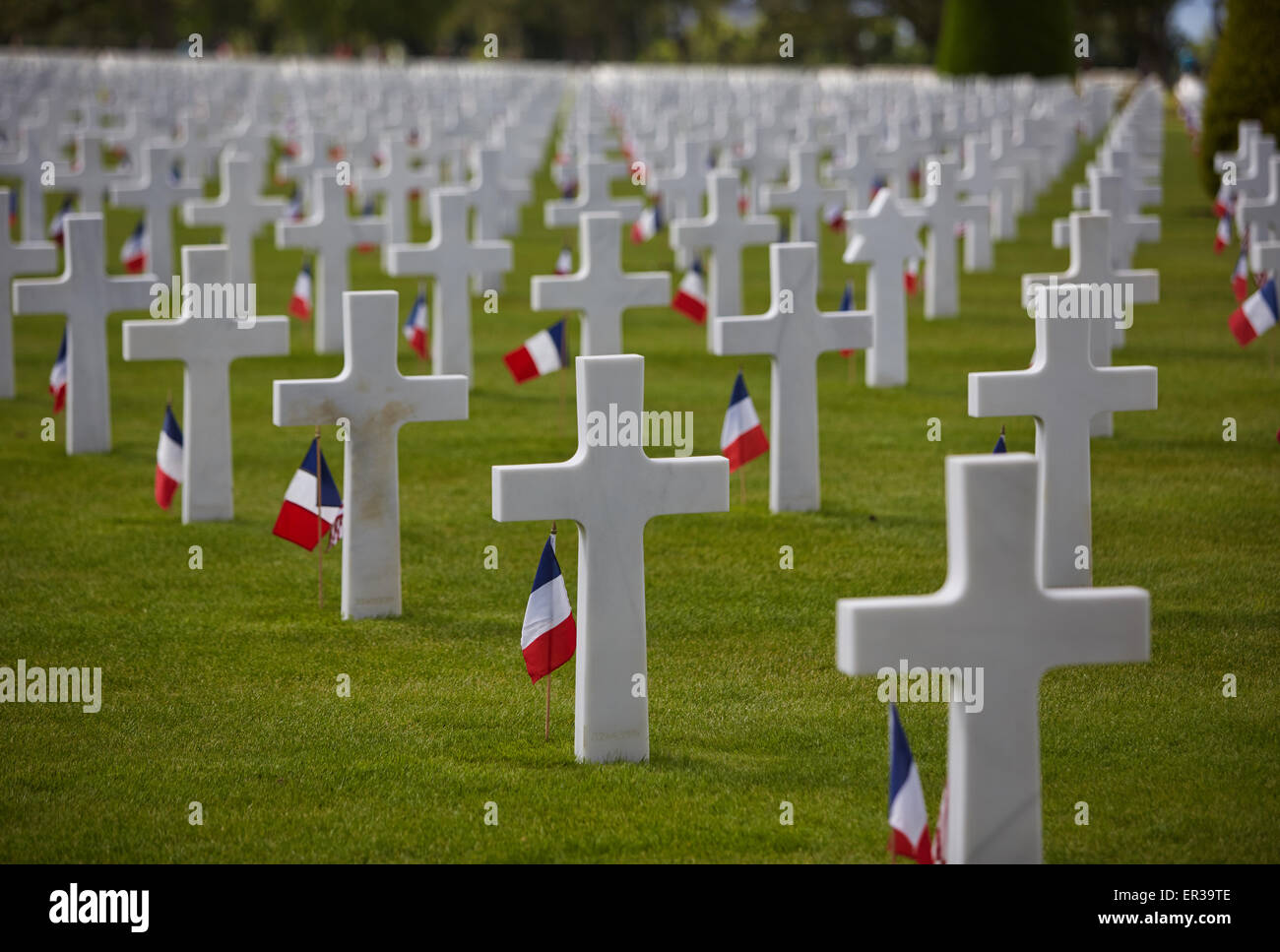 La Normandia Cimitero Americano Foto Stock