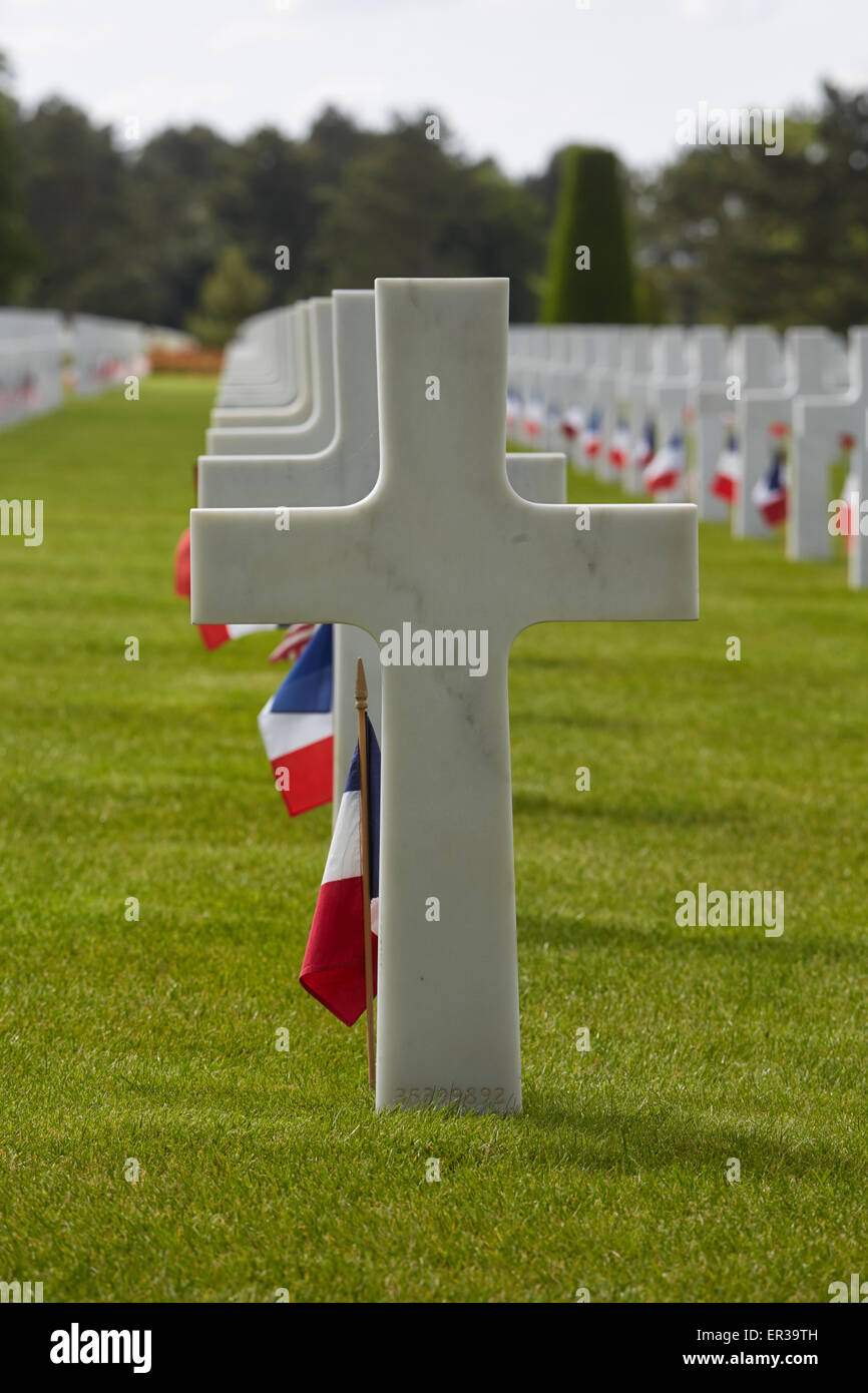 La Normandia Cimitero Americano Foto Stock