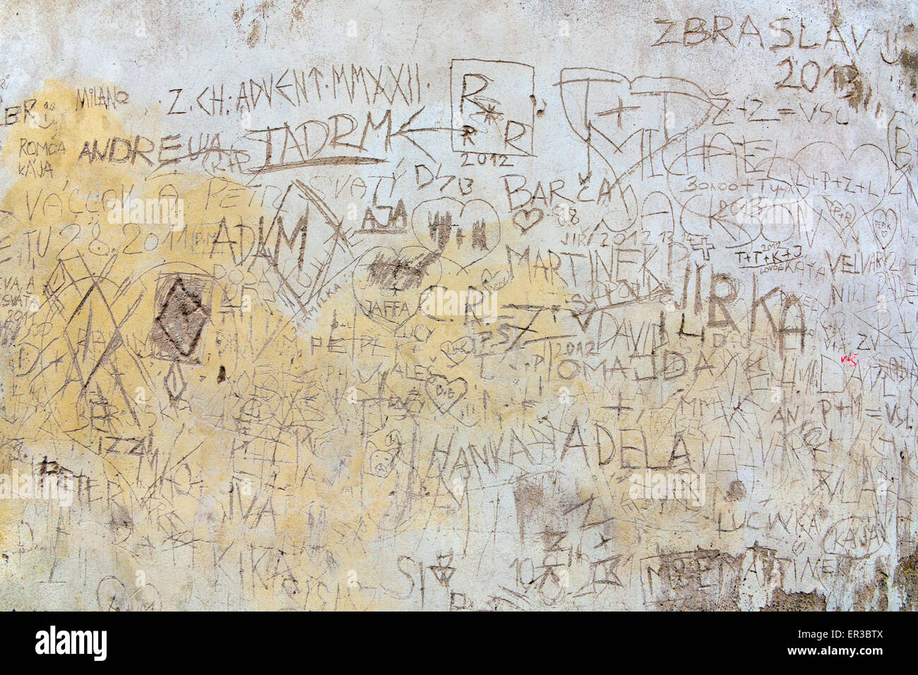 Parete della rotonda di San Giorgio sulla collina di rip Foto Stock