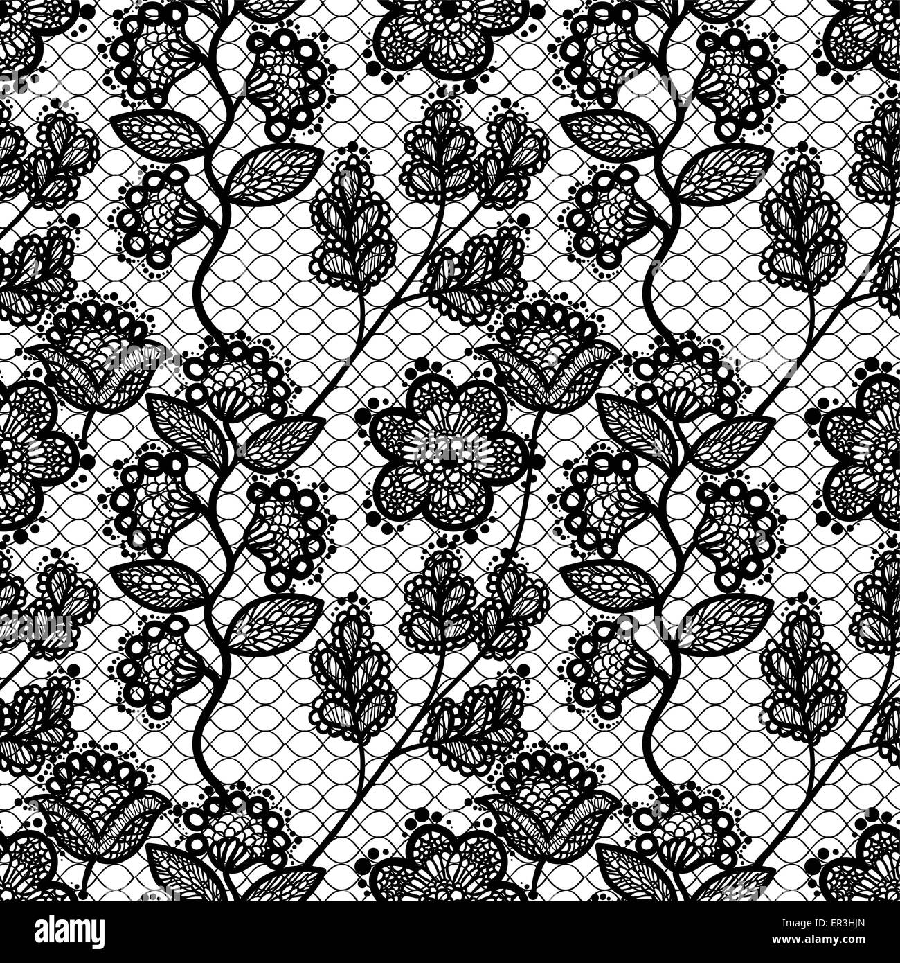 Seamless pattern in pizzo Illustrazione Vettoriale