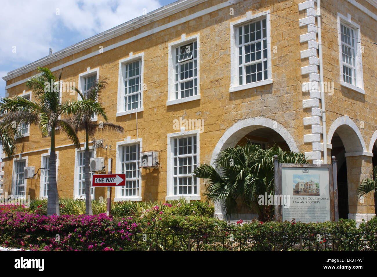 Il Tribunale a Falmouth in Giamaica Foto Stock