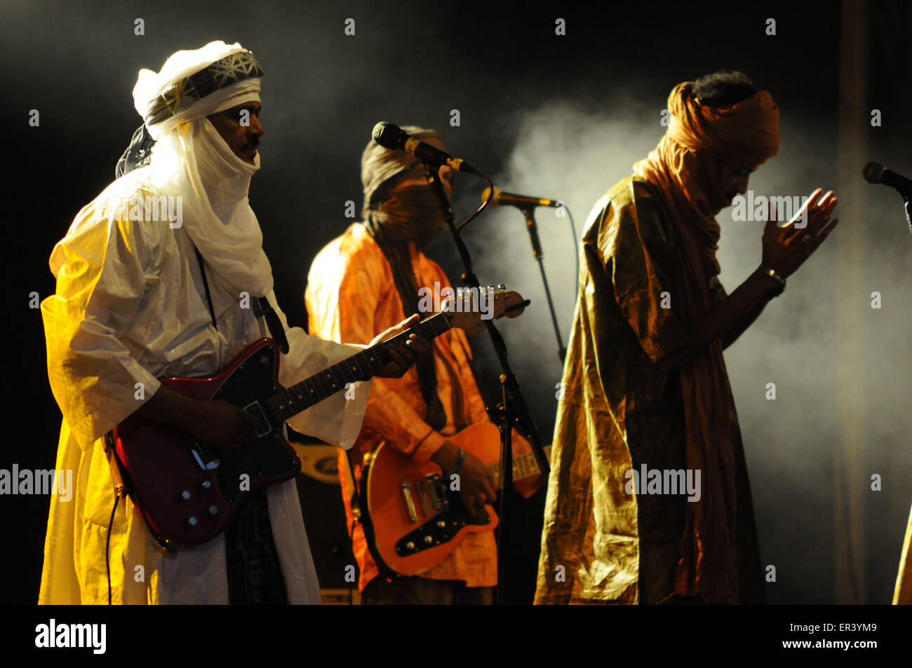 Il Grammy Award-winning gruppo Tinariwen alla fine della strada Festival, 2014 Foto Stock