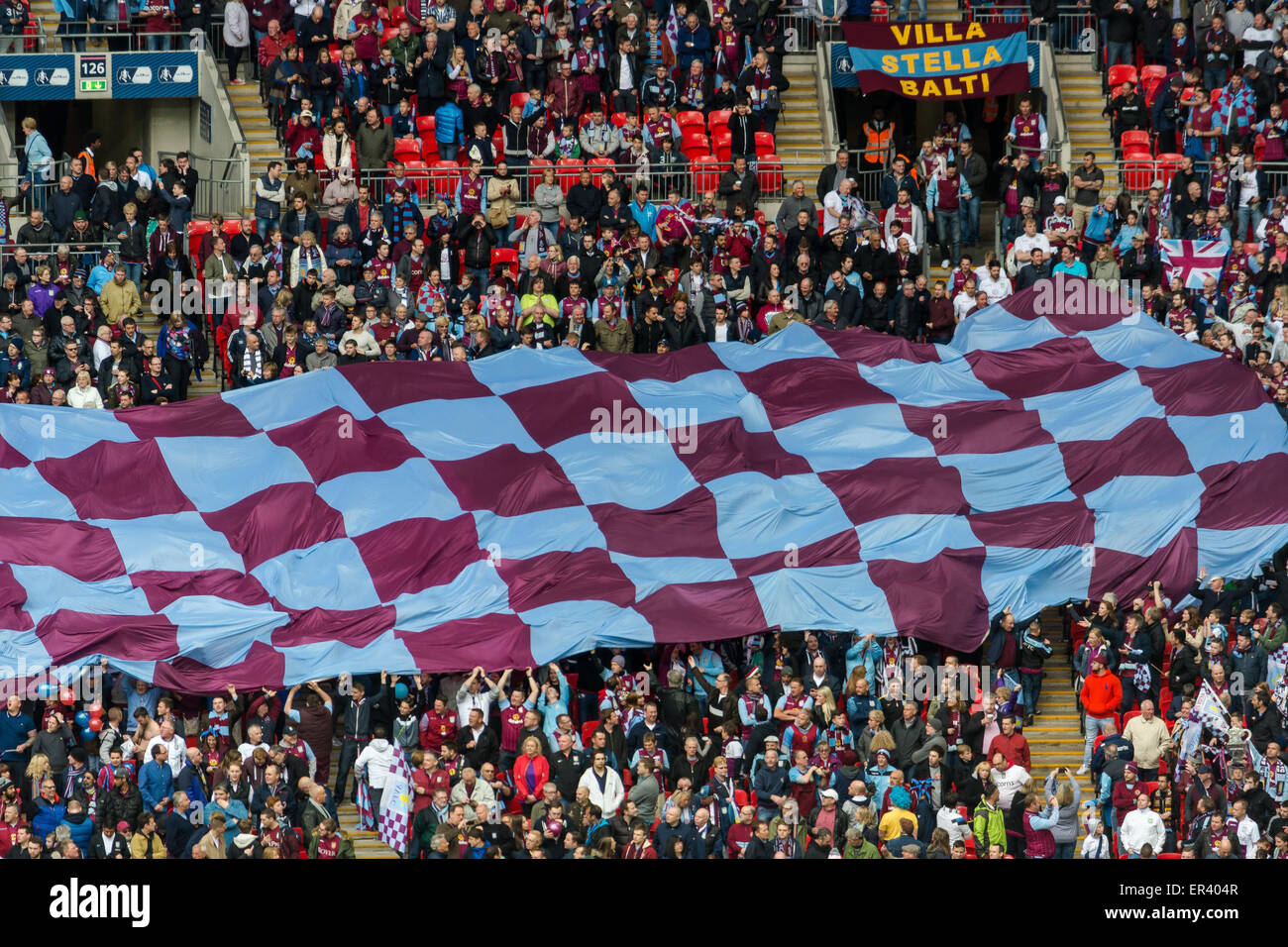 Aston Villa banner colorati Foto Stock