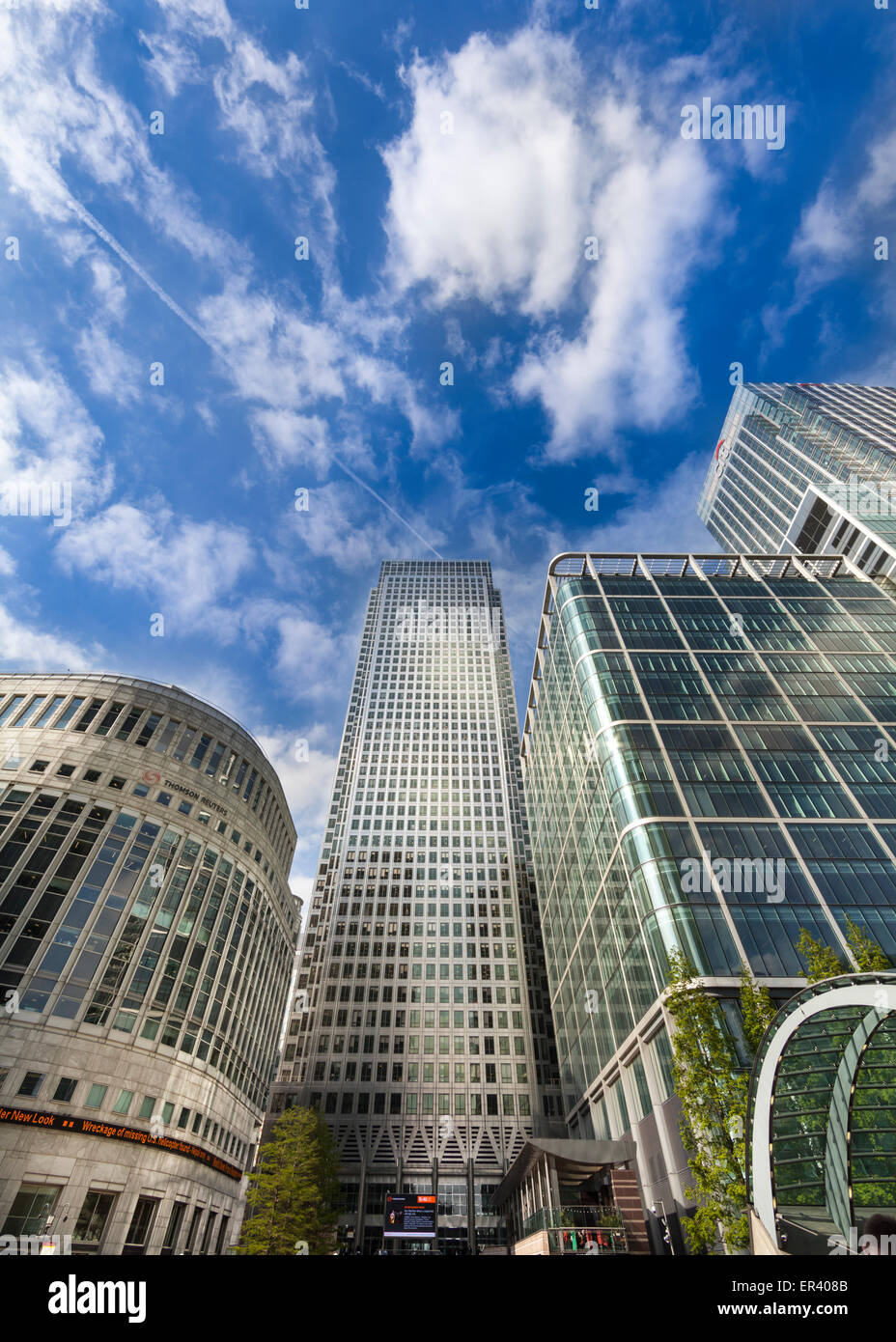 Canary Wharf Tower, One Canada Square dall'architetto César Pelli, Londra Foto Stock