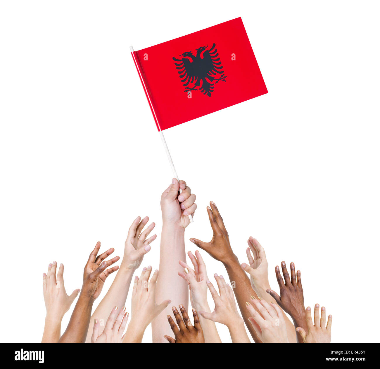 Bandiera Albania Foto Stock