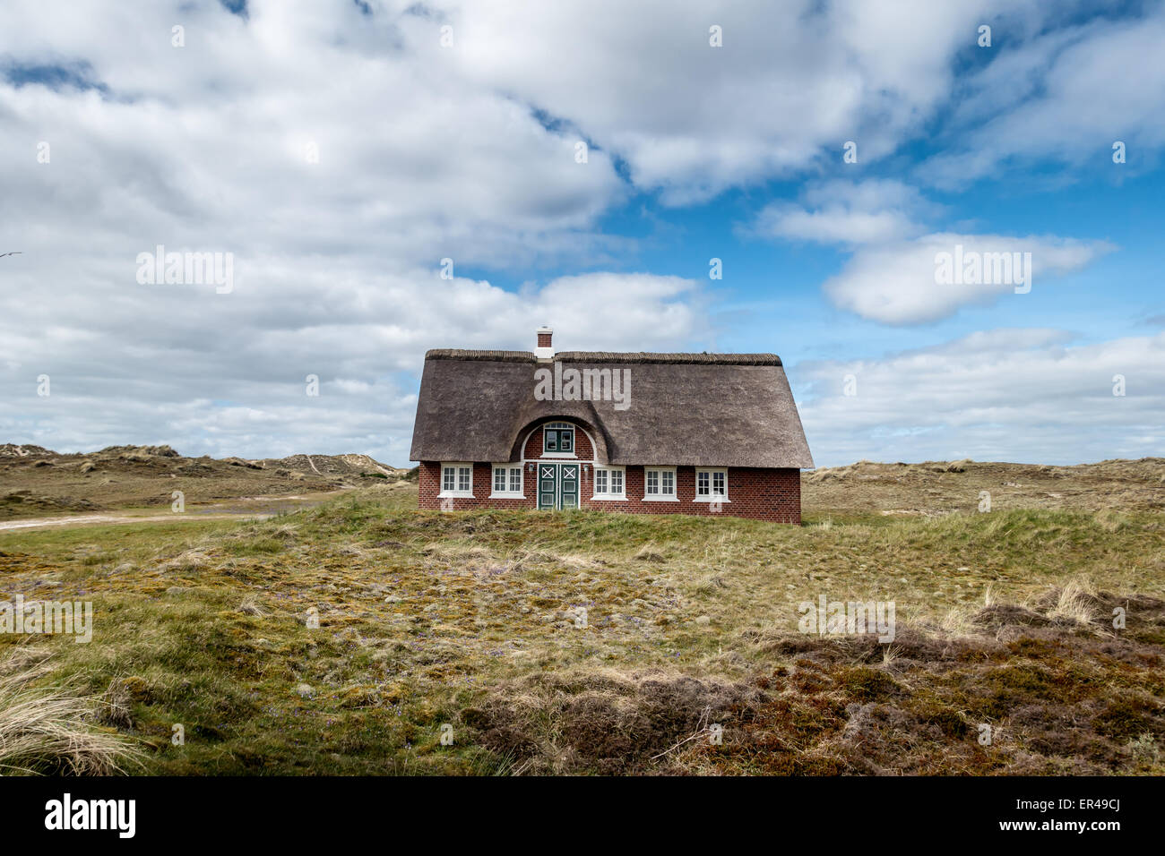 Casa Tradizionale Sonderho su Fano in Danimarca Foto Stock