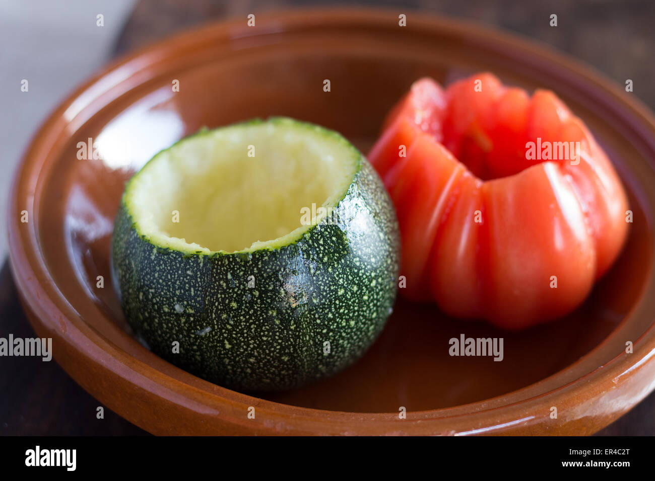 Verdura pronta per il ripieno Foto Stock