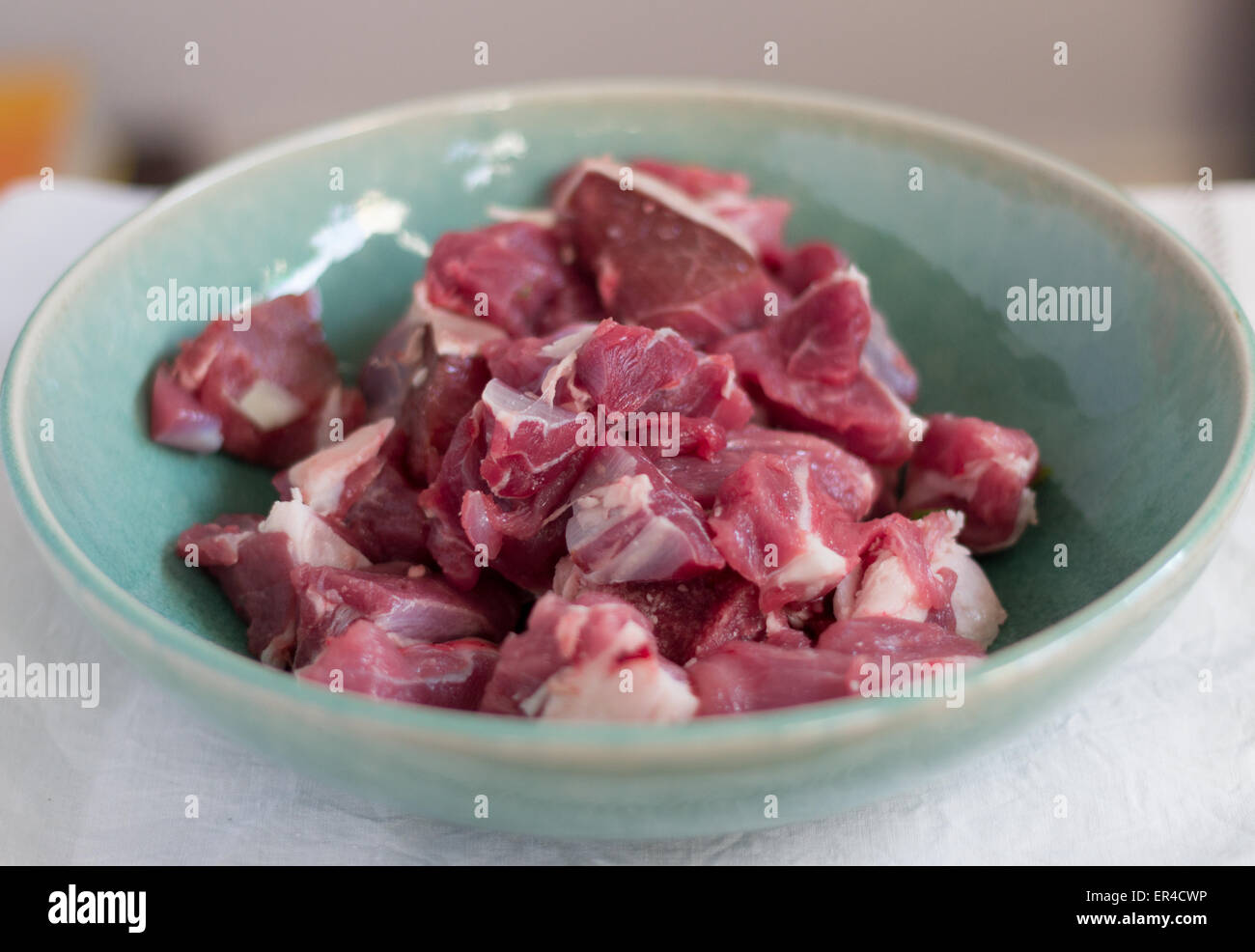 Carne di agnello pronti per essere cucinati Foto Stock