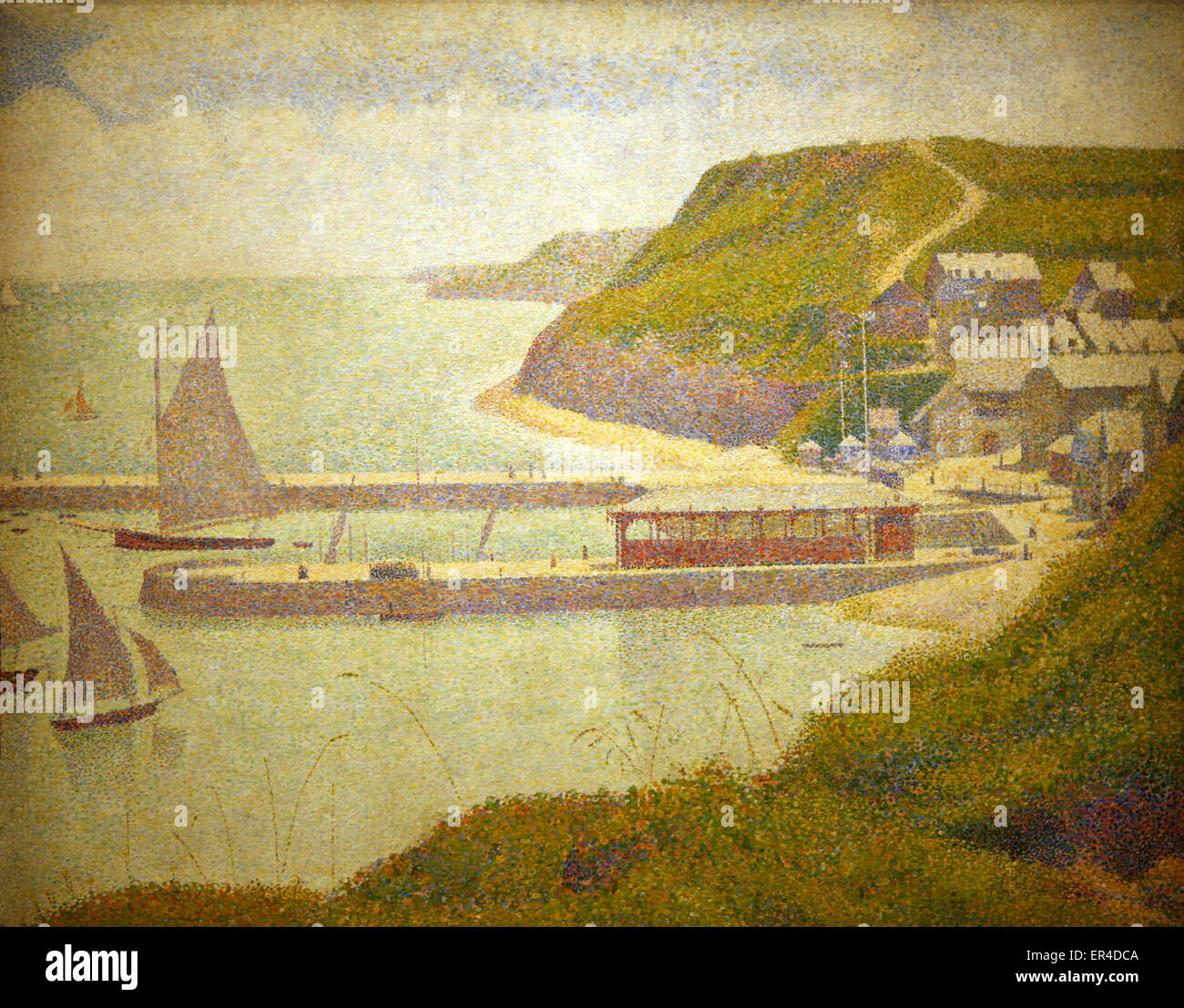 Georges Seurat - Port en bessin 1888 Foto Stock