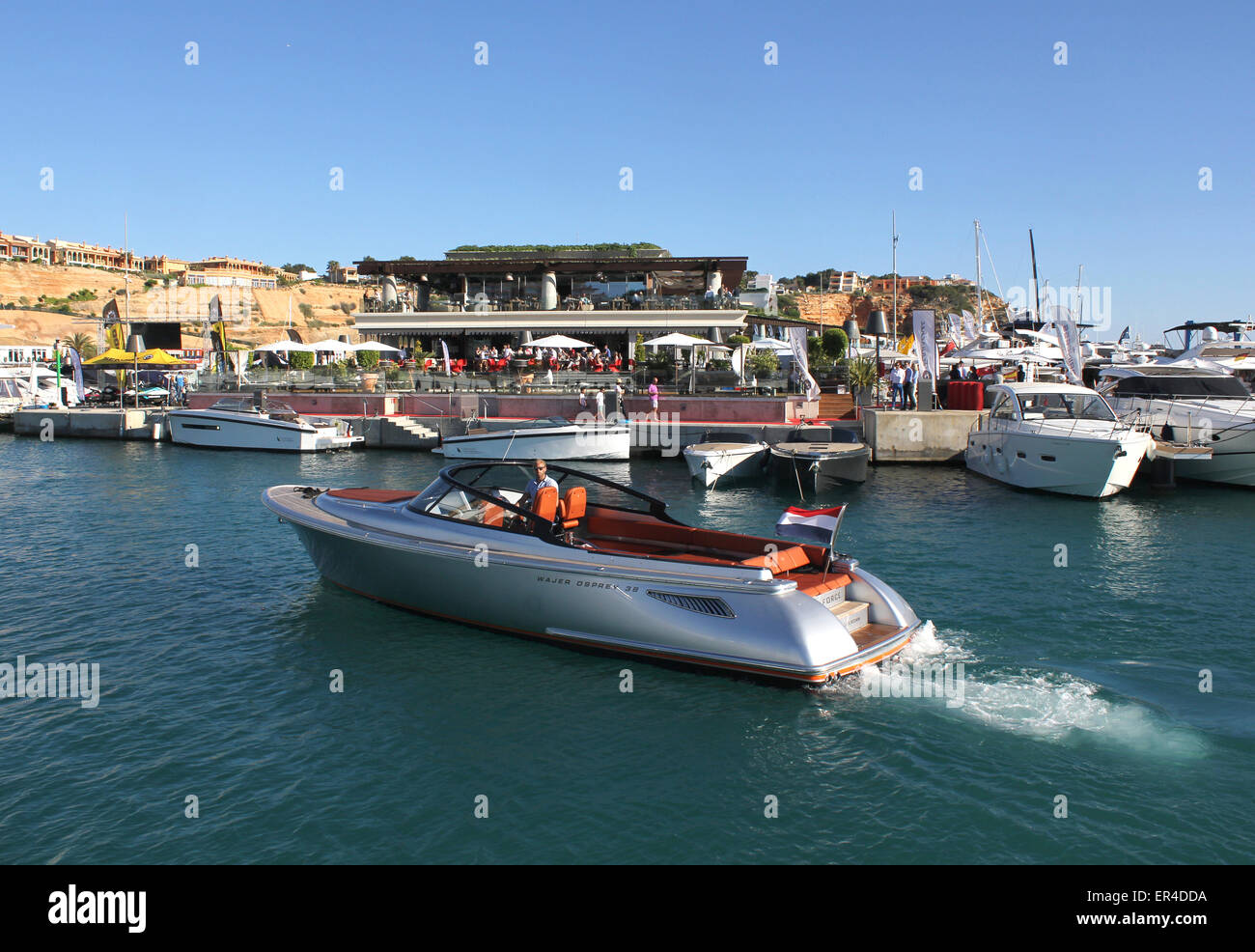 Wajer & Wajer Osprey 38 'Sea forza " a " migliore di Yachting - Port Adriano 2015' - Port Adriano Marina, Calvia, Mallorca. Foto Stock
