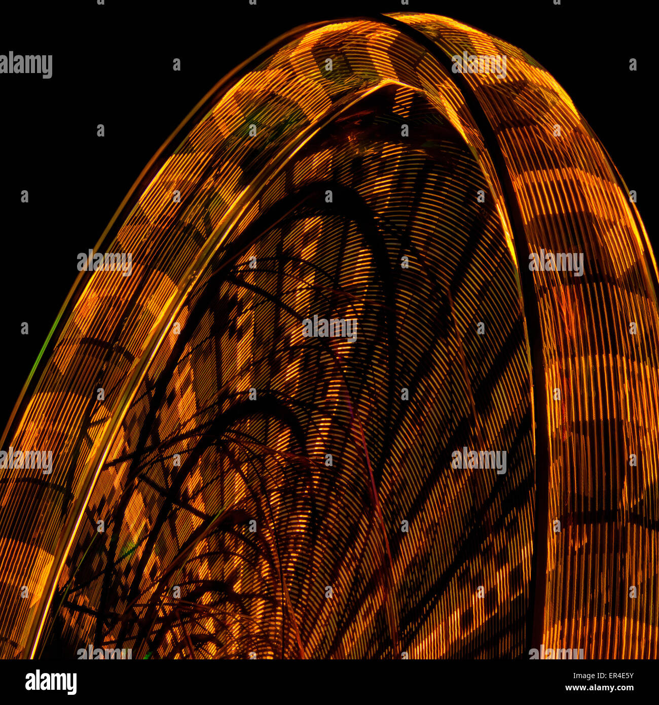 Ruota panoramica Ferris di notte. Foto Stock