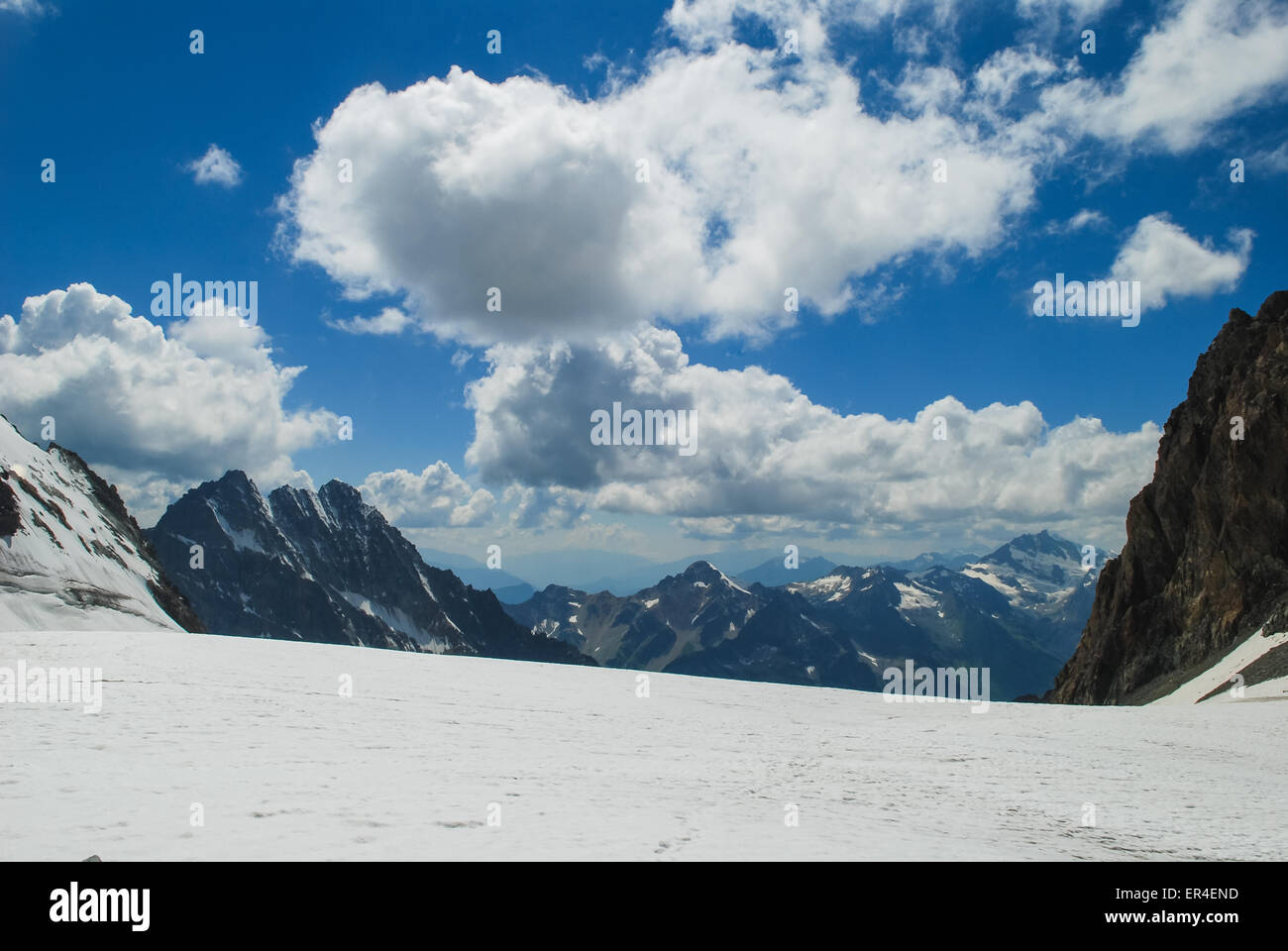 Montagne, il Caucaso del Nord. Foto Stock