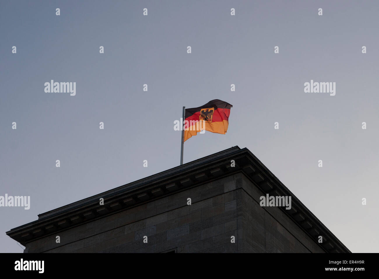 Bandiera tedesca Berlino Germania Foto Stock