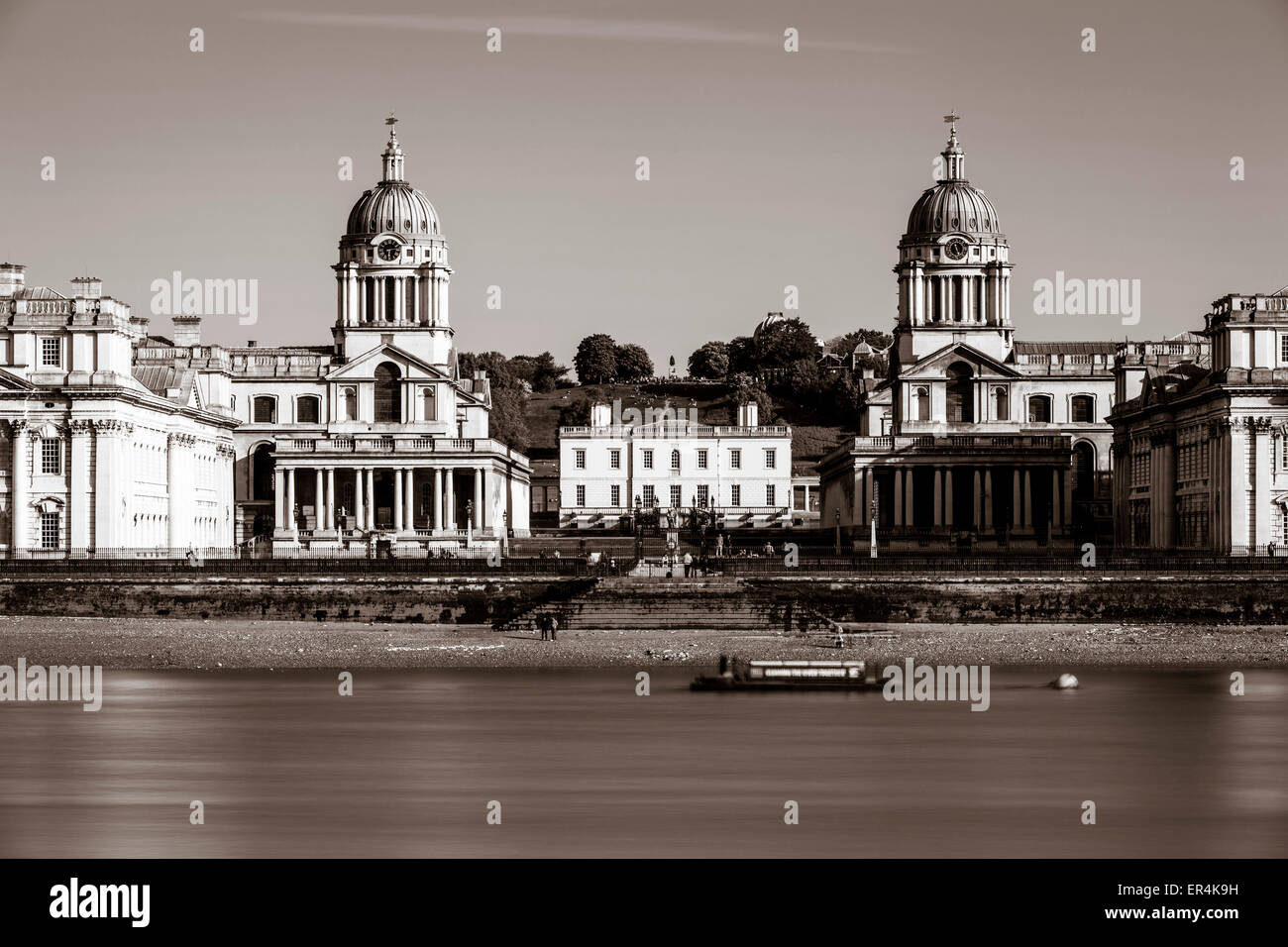 La Old Royal Naval College di Greenwich, Londra, Inghilterra Foto Stock