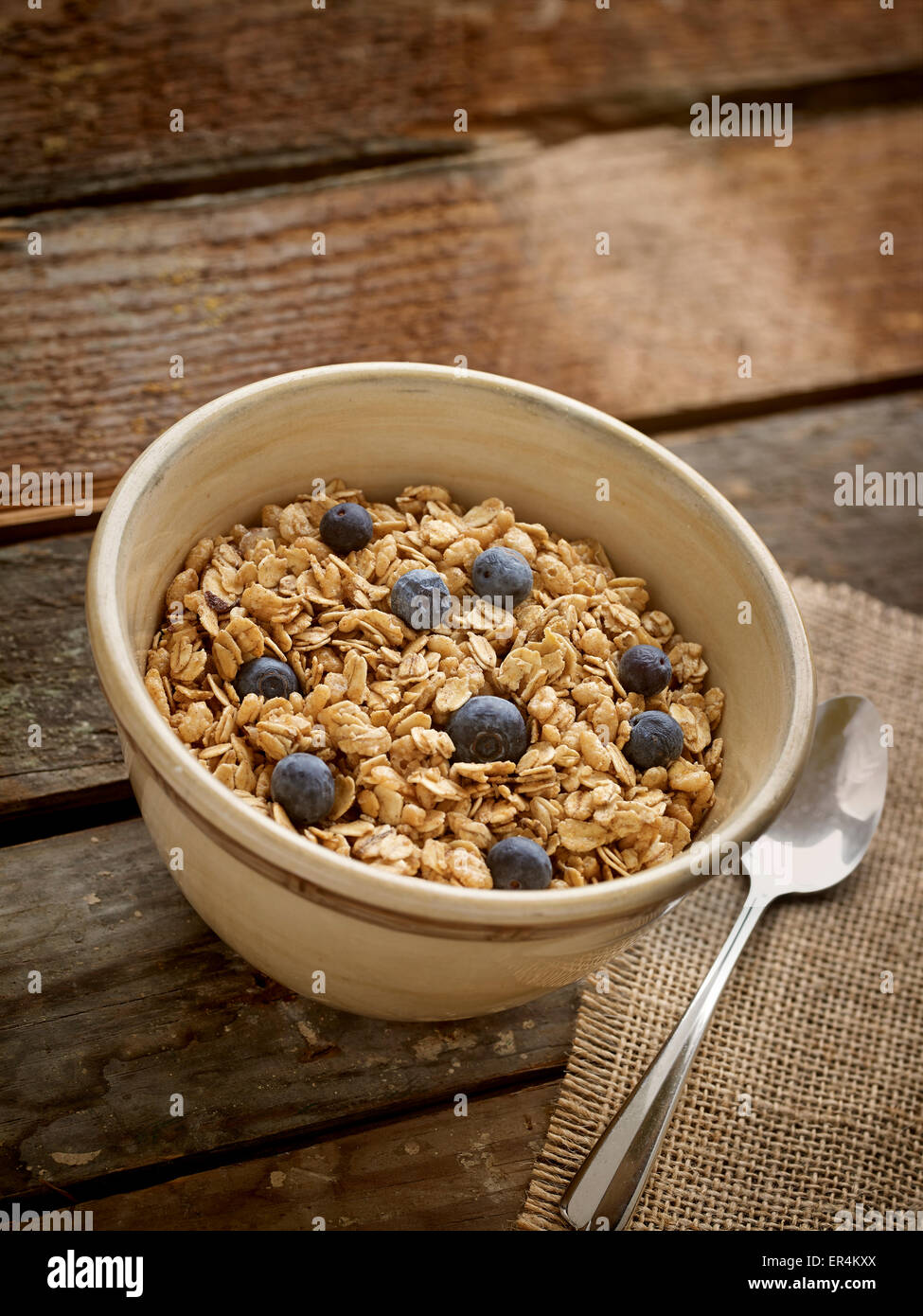 Ciotola di cereali granola Foto Stock