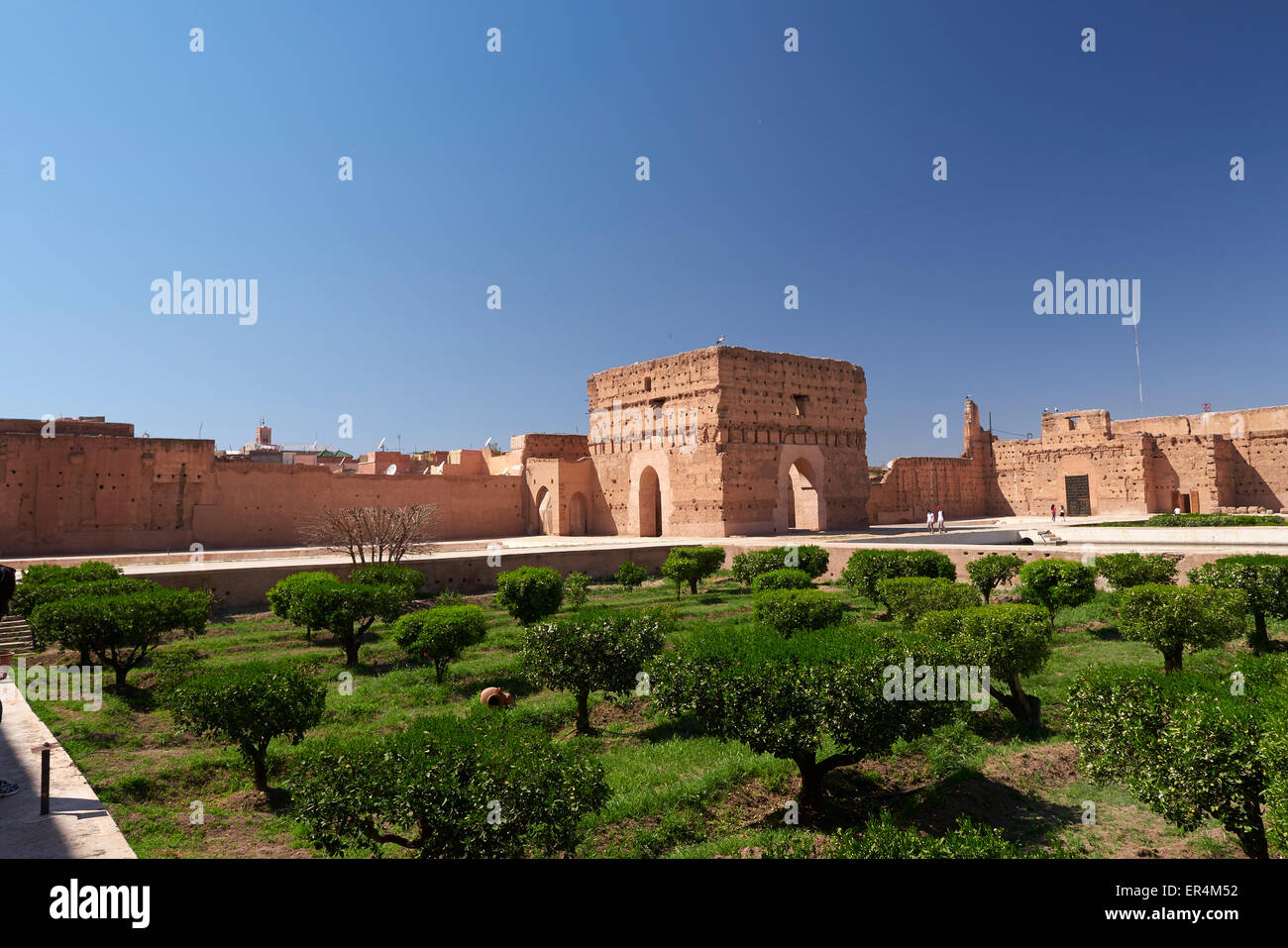 Palais El Badi - La Badia Palace si trova a Marrakesh. Foto Stock