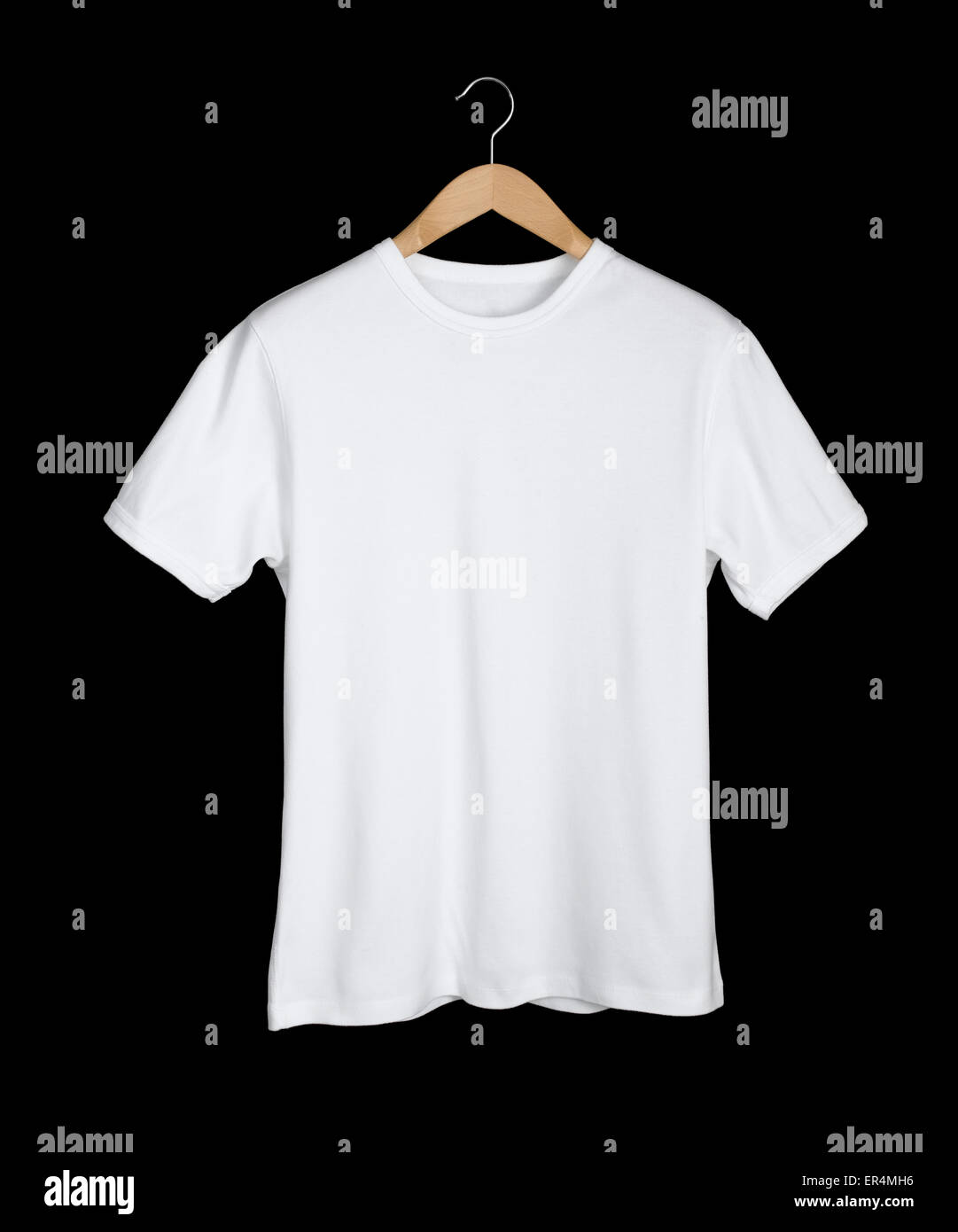 T-shirt bianco isolato Foto Stock