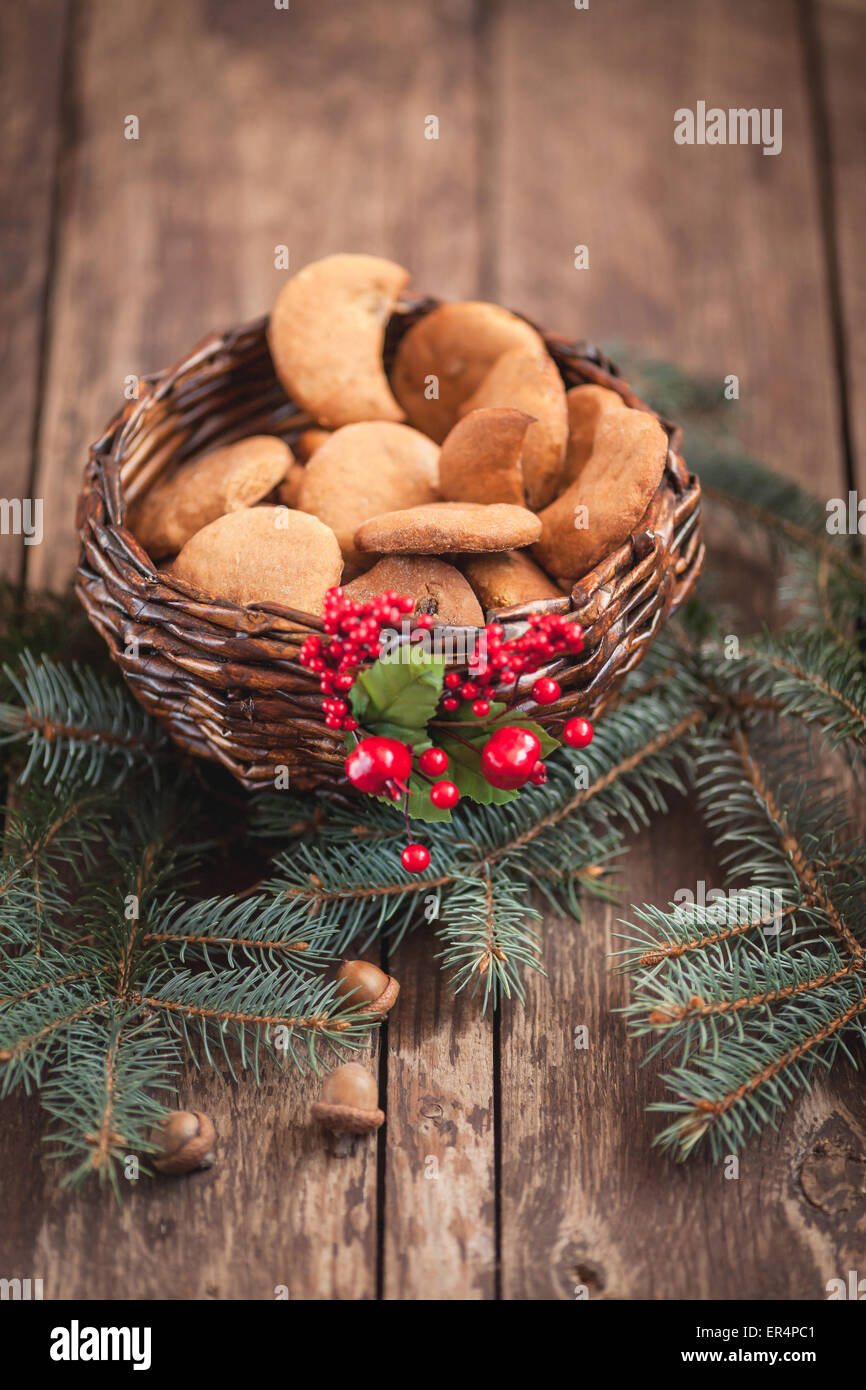 Piccoli snack per Santa Claus. Debica, Polonia Foto Stock