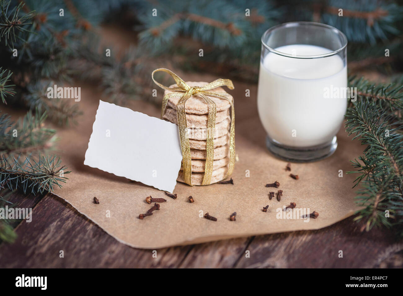 In attesa di Babbo Natale con piccoli spuntini. Debica, Polonia Foto Stock