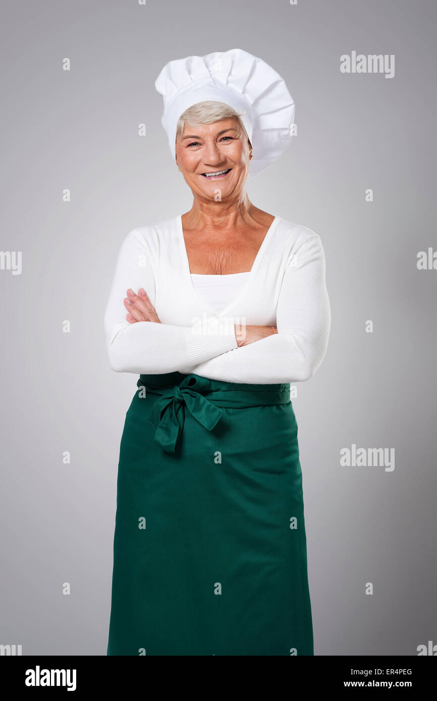 Ritratto di esperti chef femmina. Debica, Polonia Foto Stock