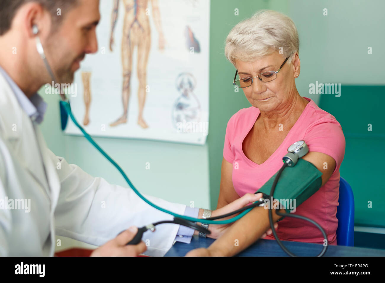 Mi auguro che la vostra pressione sarà in norma. Debica, Polonia Foto Stock