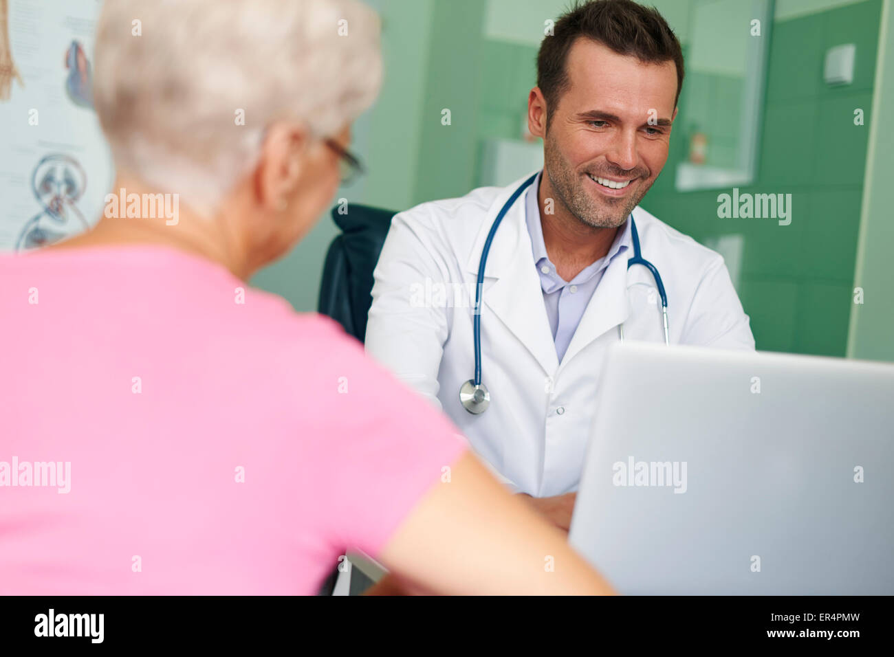 Le visite in questo medico sono sempre piacere. Debica, Polonia Foto Stock