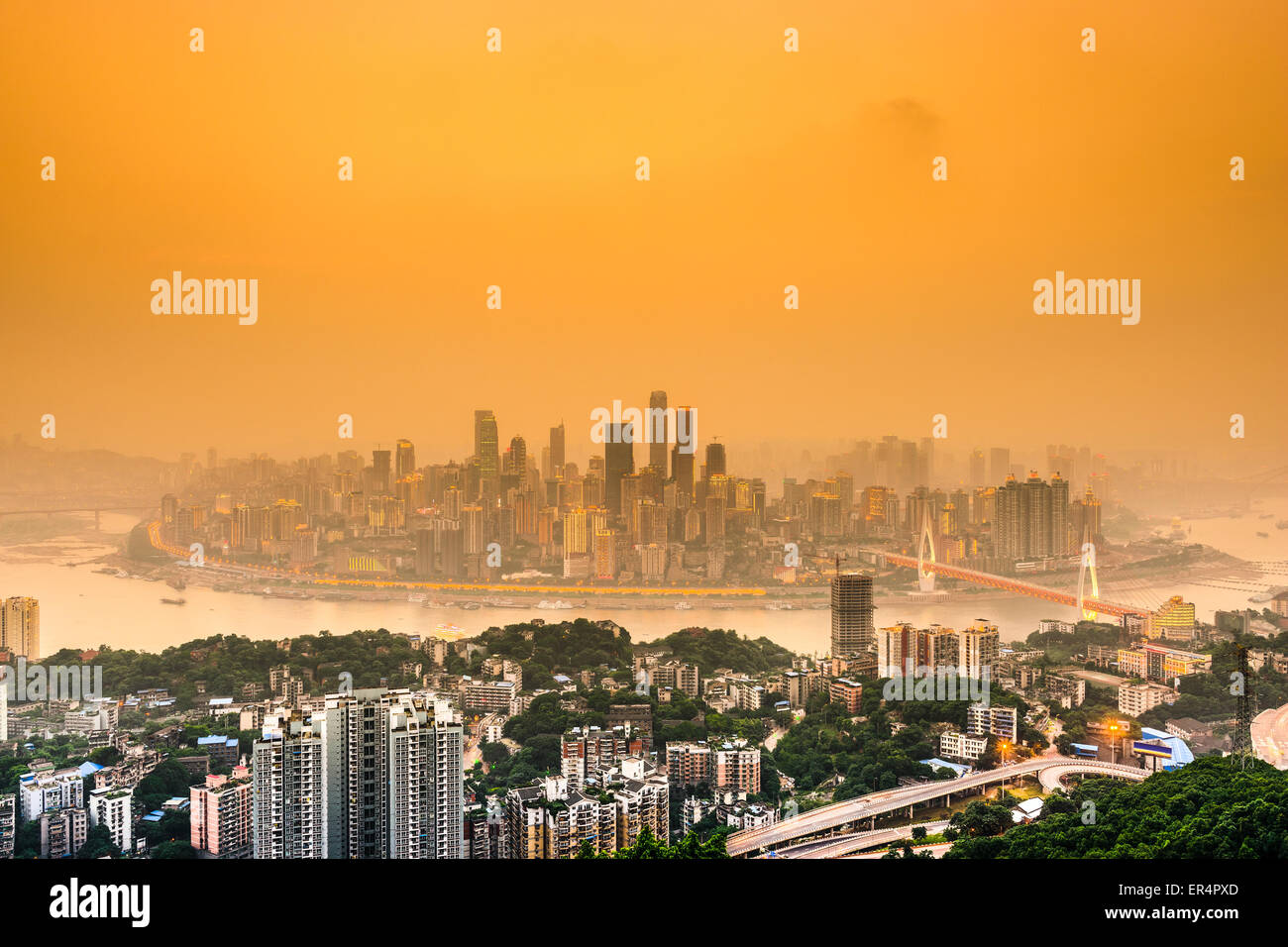 Chongqing Cina cityscape. Foto Stock
