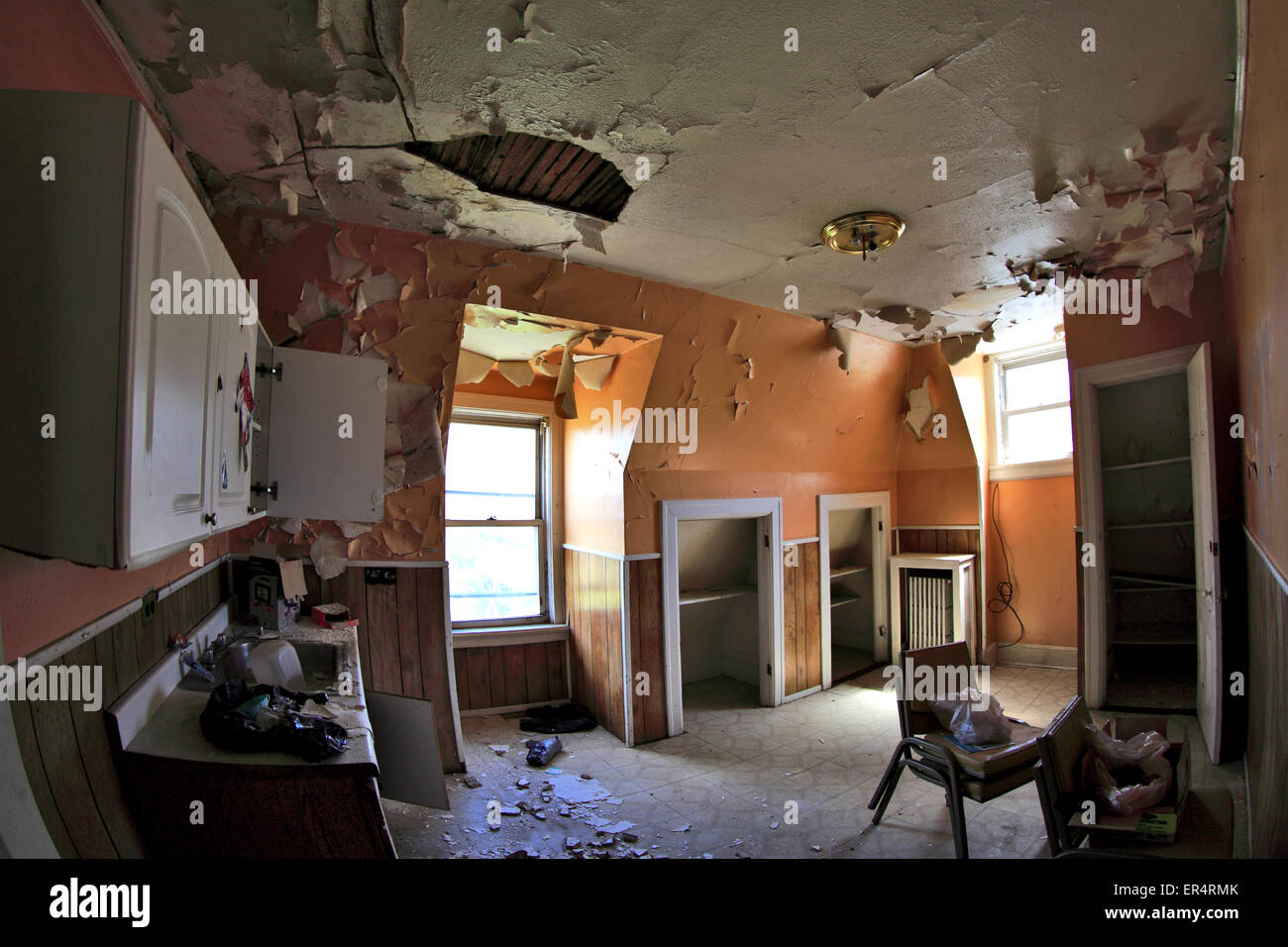 Casa abbandonata Yonkers New York Foto Stock