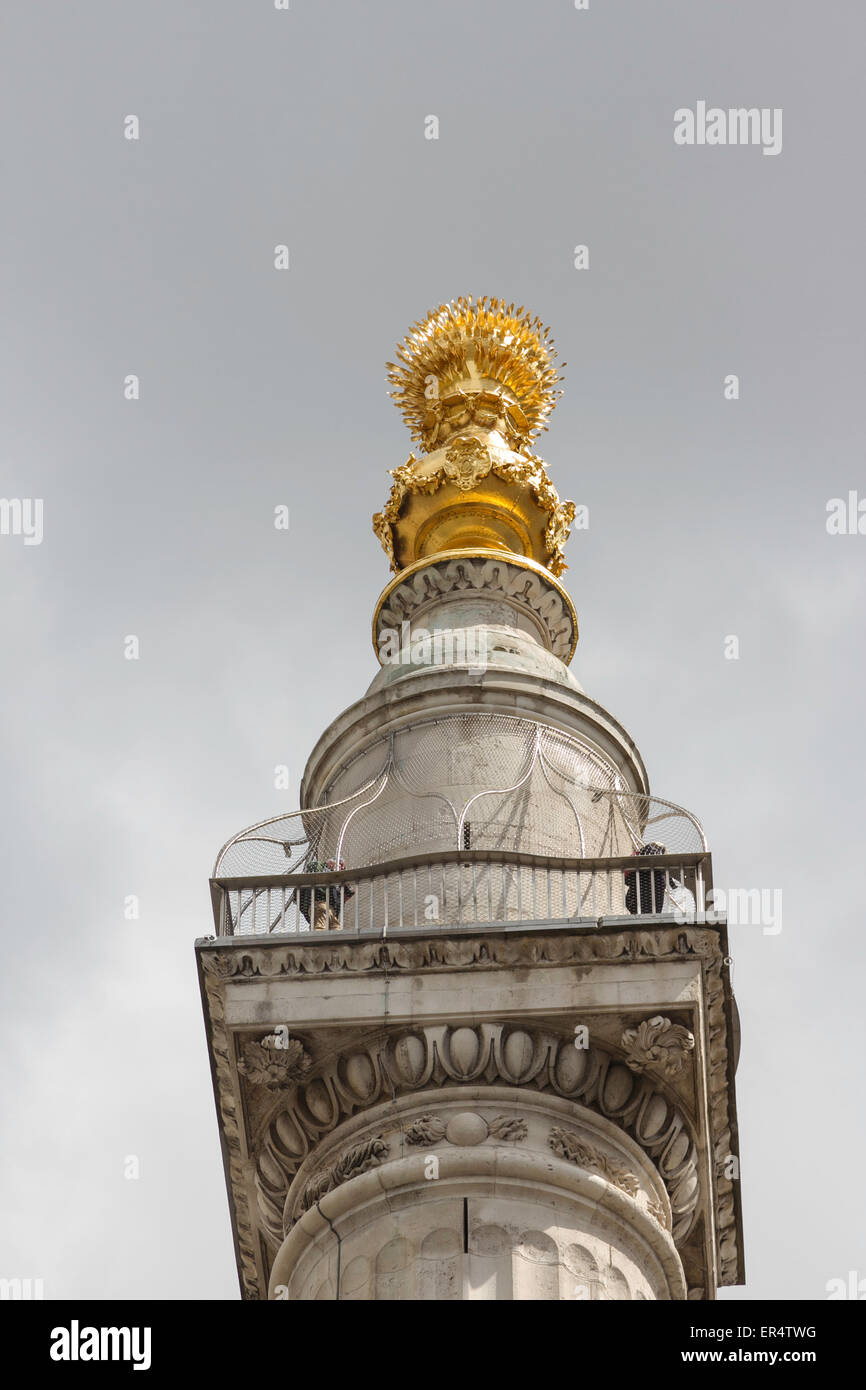 Il monumento nr stazione Banca City of London Foto Stock