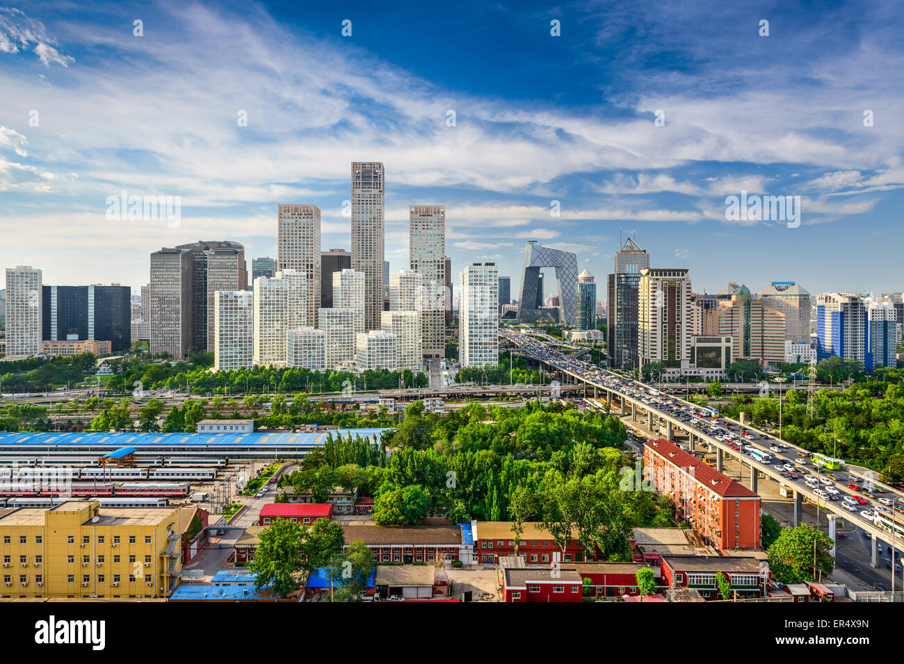 Pechino, Cina skyline di CBD. Foto Stock